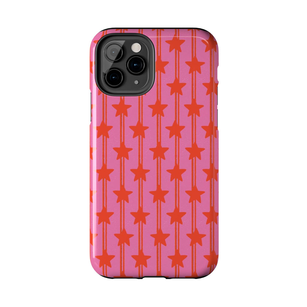 Pink Star Stripe Tough Phone Case