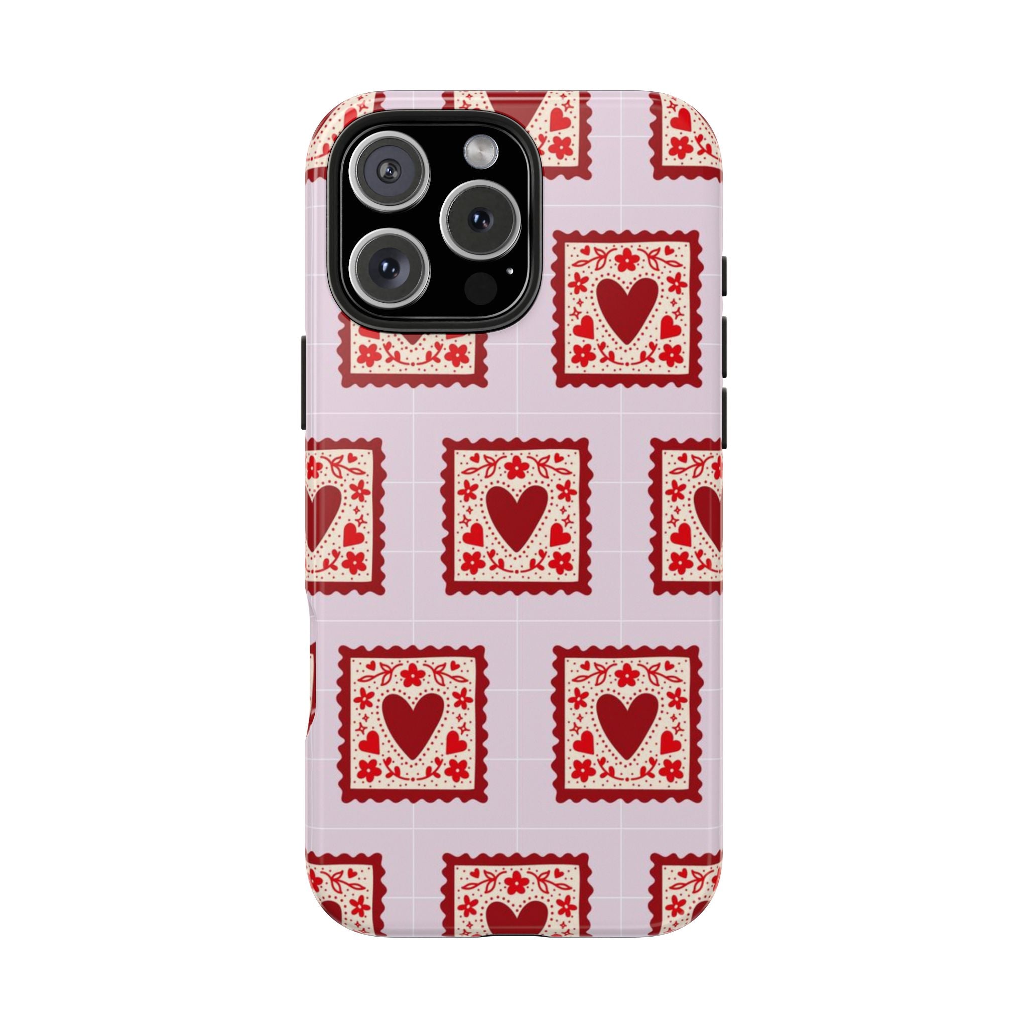 Red Heart Stamp Tough Phone Case