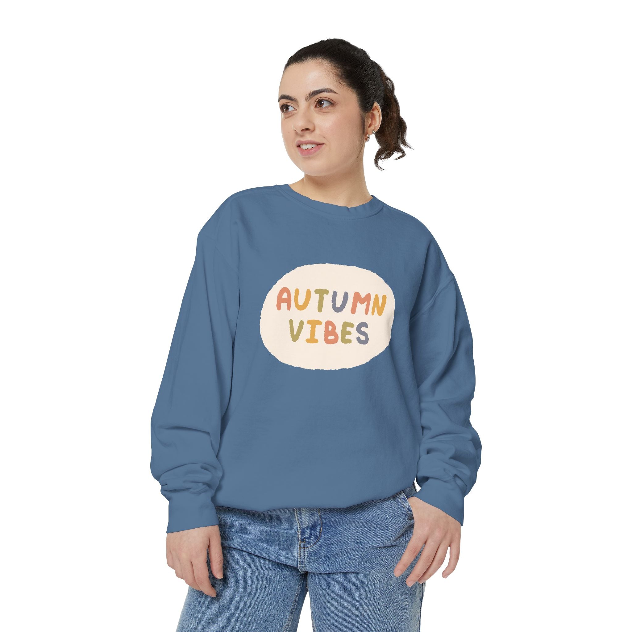 Unisex Autumn Vibes Garment-Dyed Sweatshirt