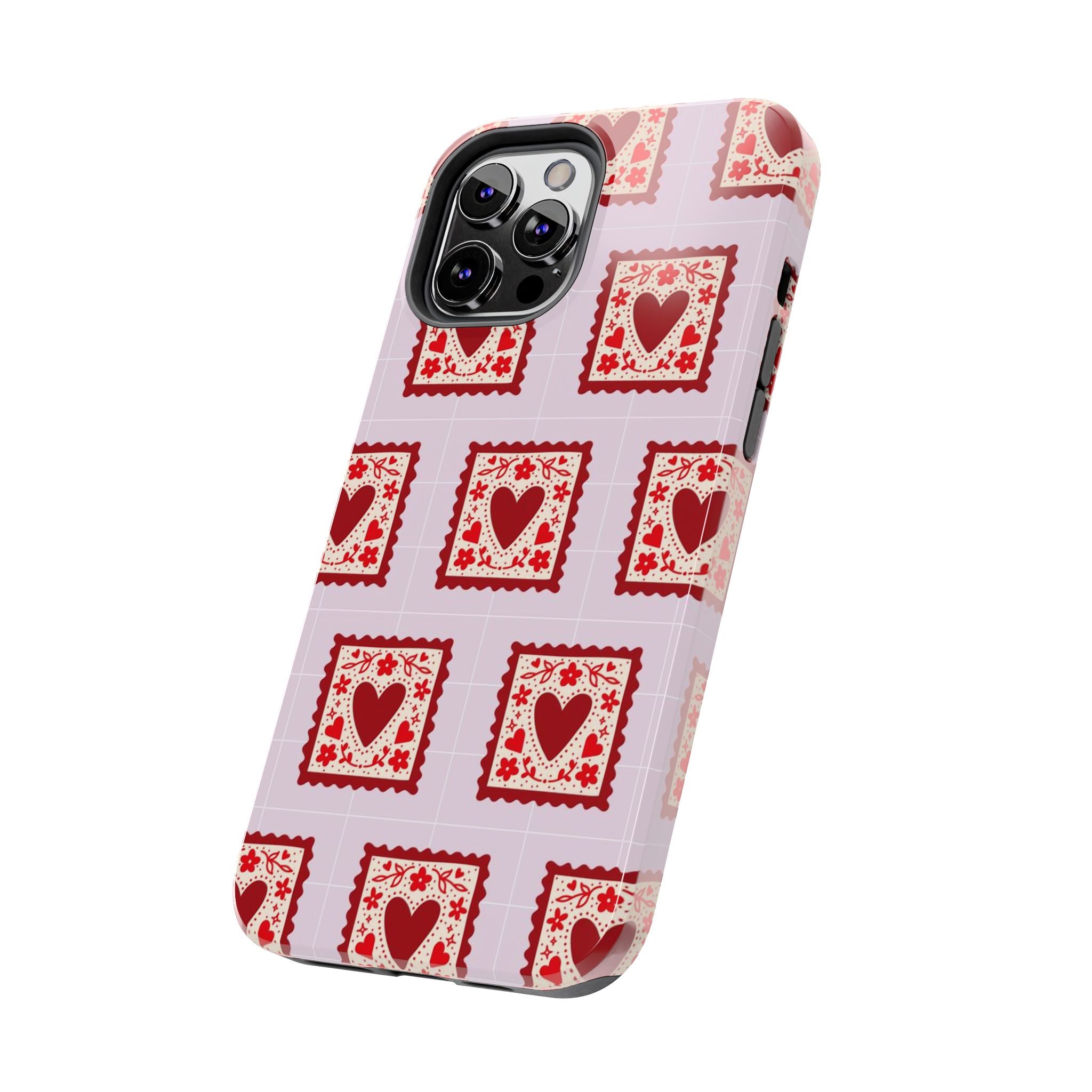 Red Heart Stamp Tough Phone Case