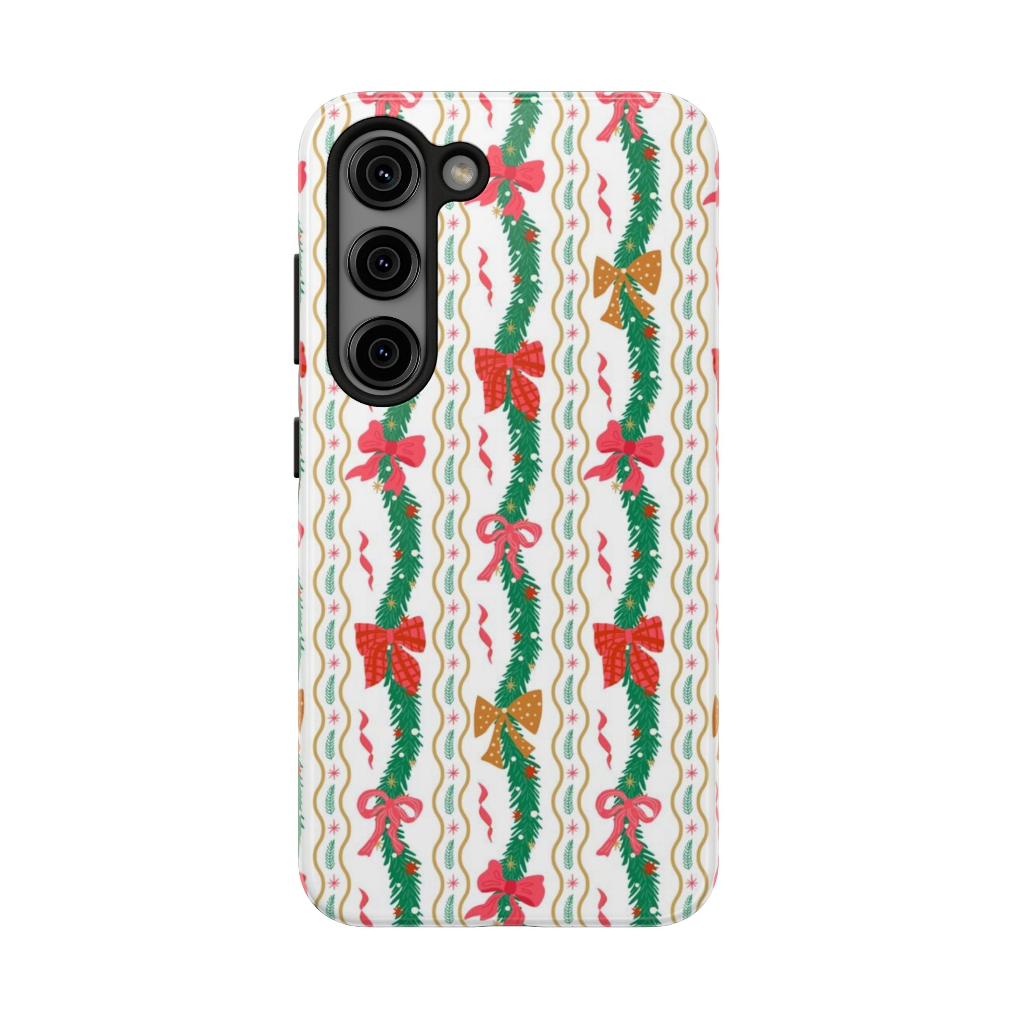 Festive Holiday Phone Cases with Cheerful Bows