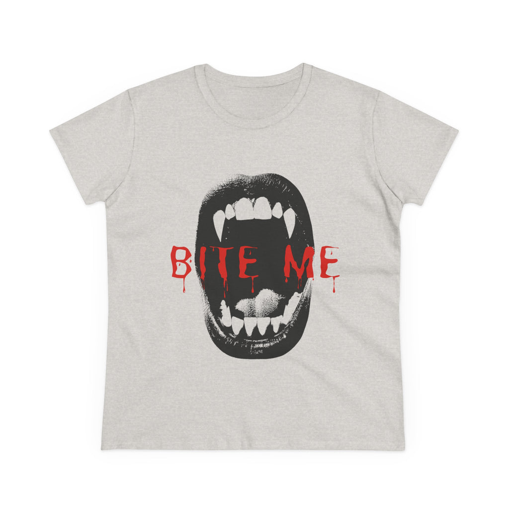 Spooky Graphic Tee, Halloween Shirt, Bite Me Design T-Shirt, Casual Wear, Horror Fan Apparel, Unique Gift Idea
