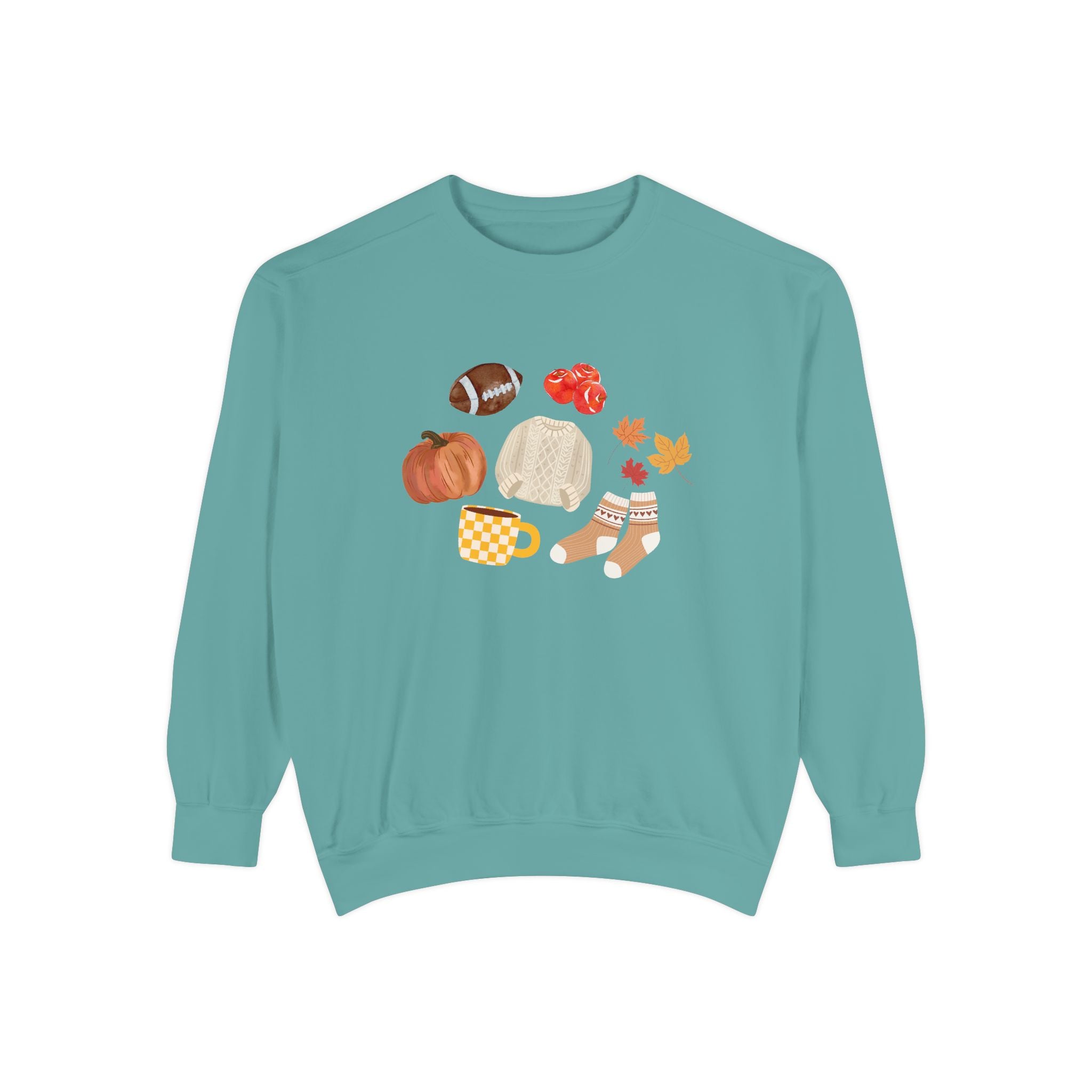 Autumn Season Garment-Dyed Sweatshirt
