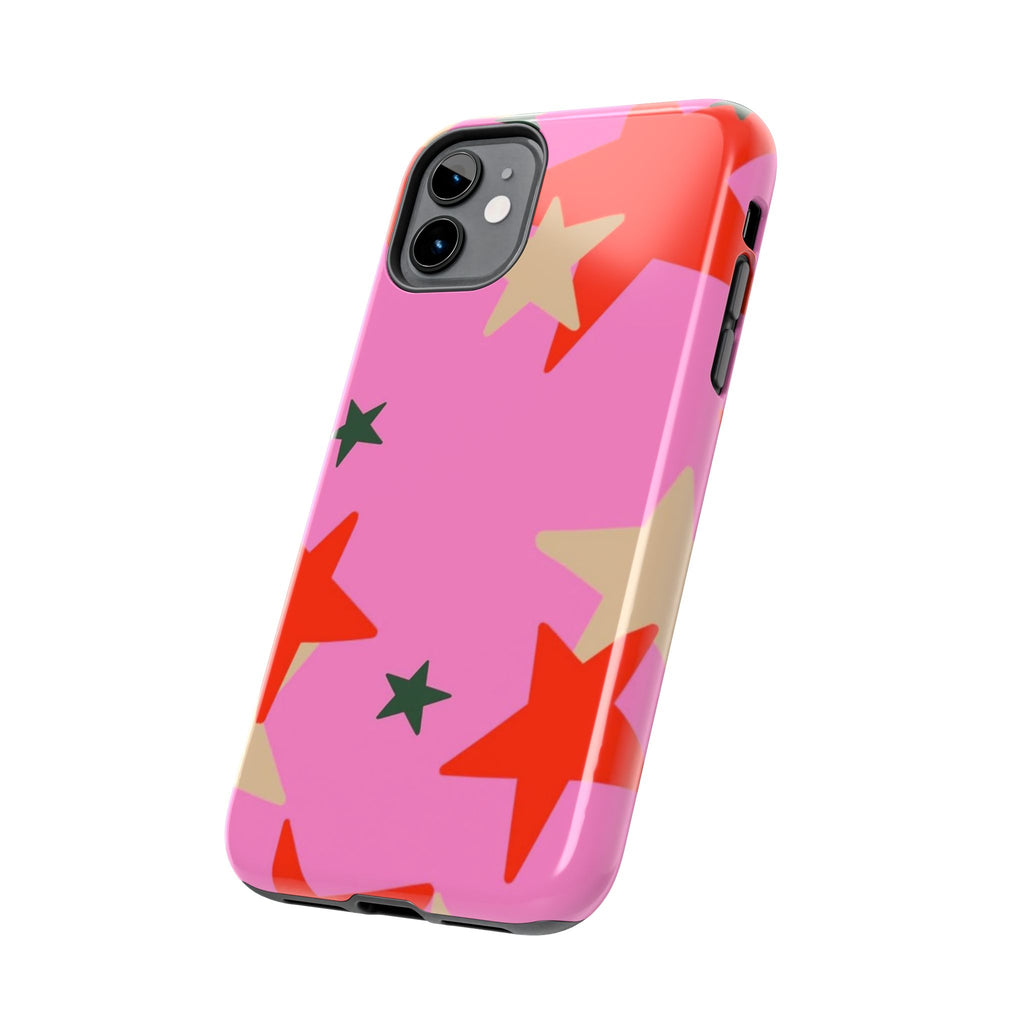 Pink Star Pattern Tough Phone Case