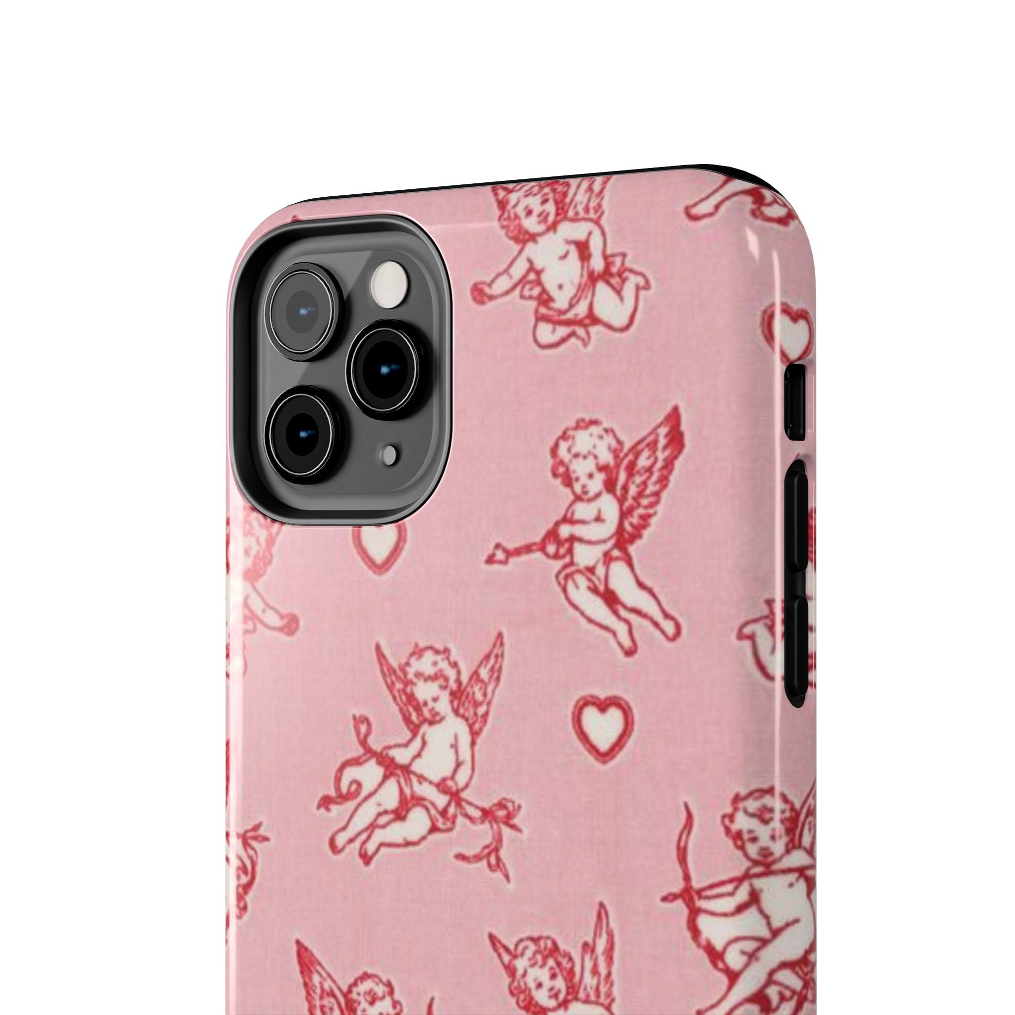 Pink Cupid Pattern Tough Phone Case – Valentine’s Day Protective Case