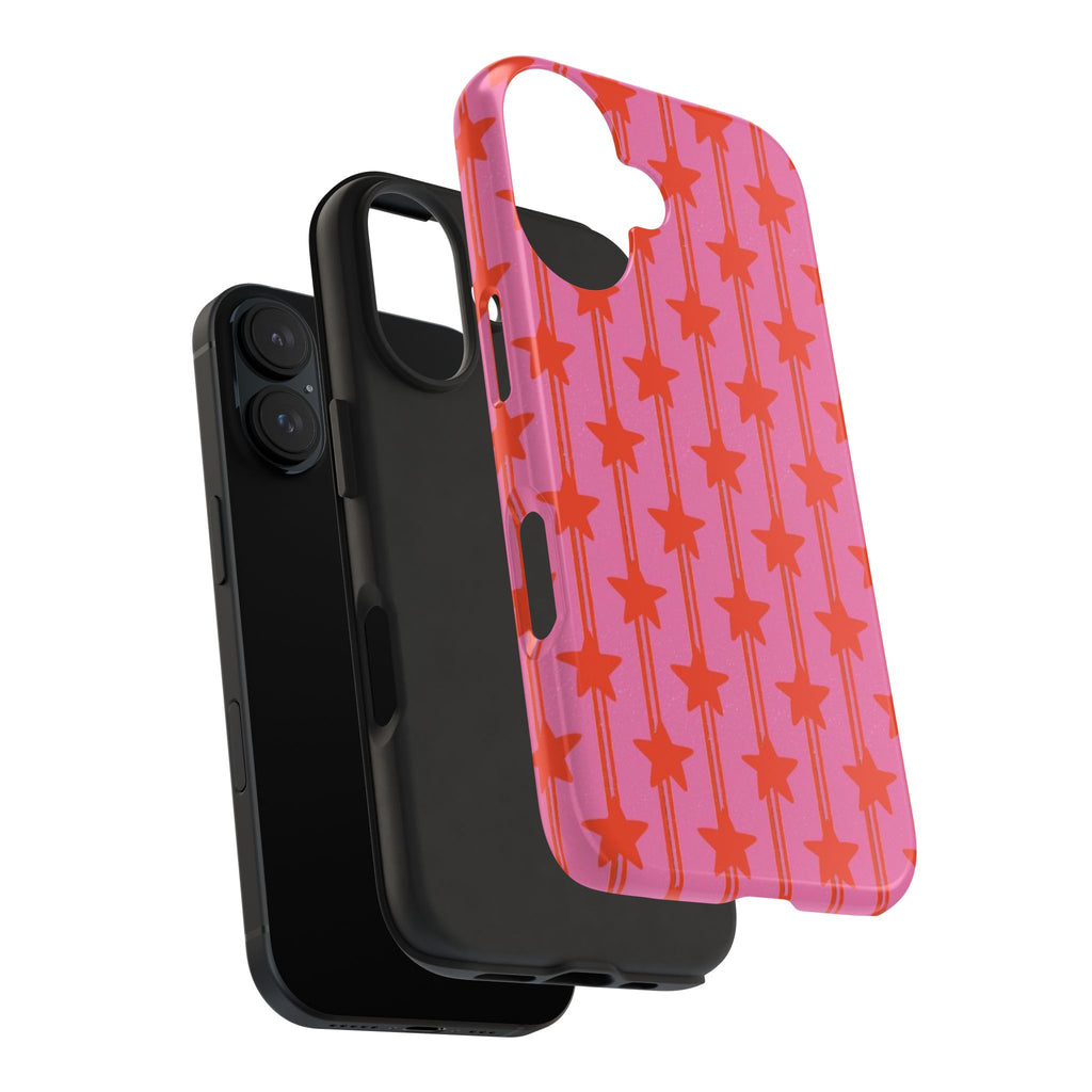 Pink Star Stripe Tough Phone Case