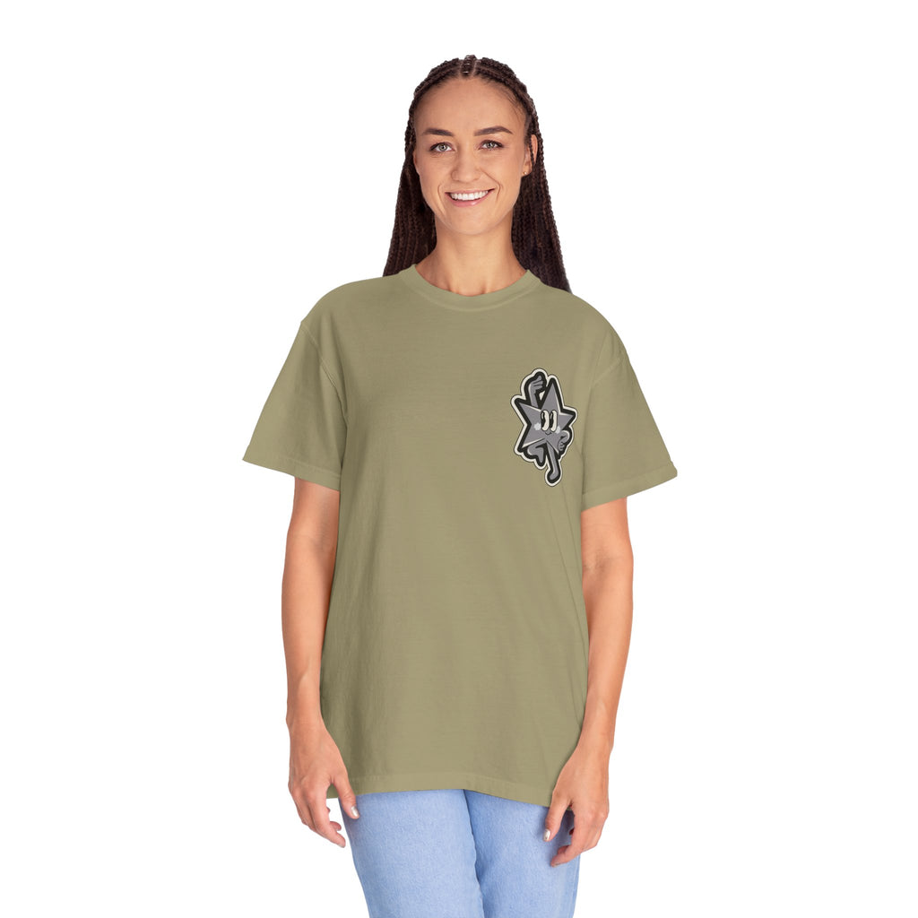 Garment-Dyed T-Shirt with 'Saved By Grace' Design