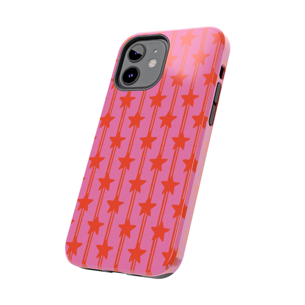 Pink Star Stripe Tough Phone Case