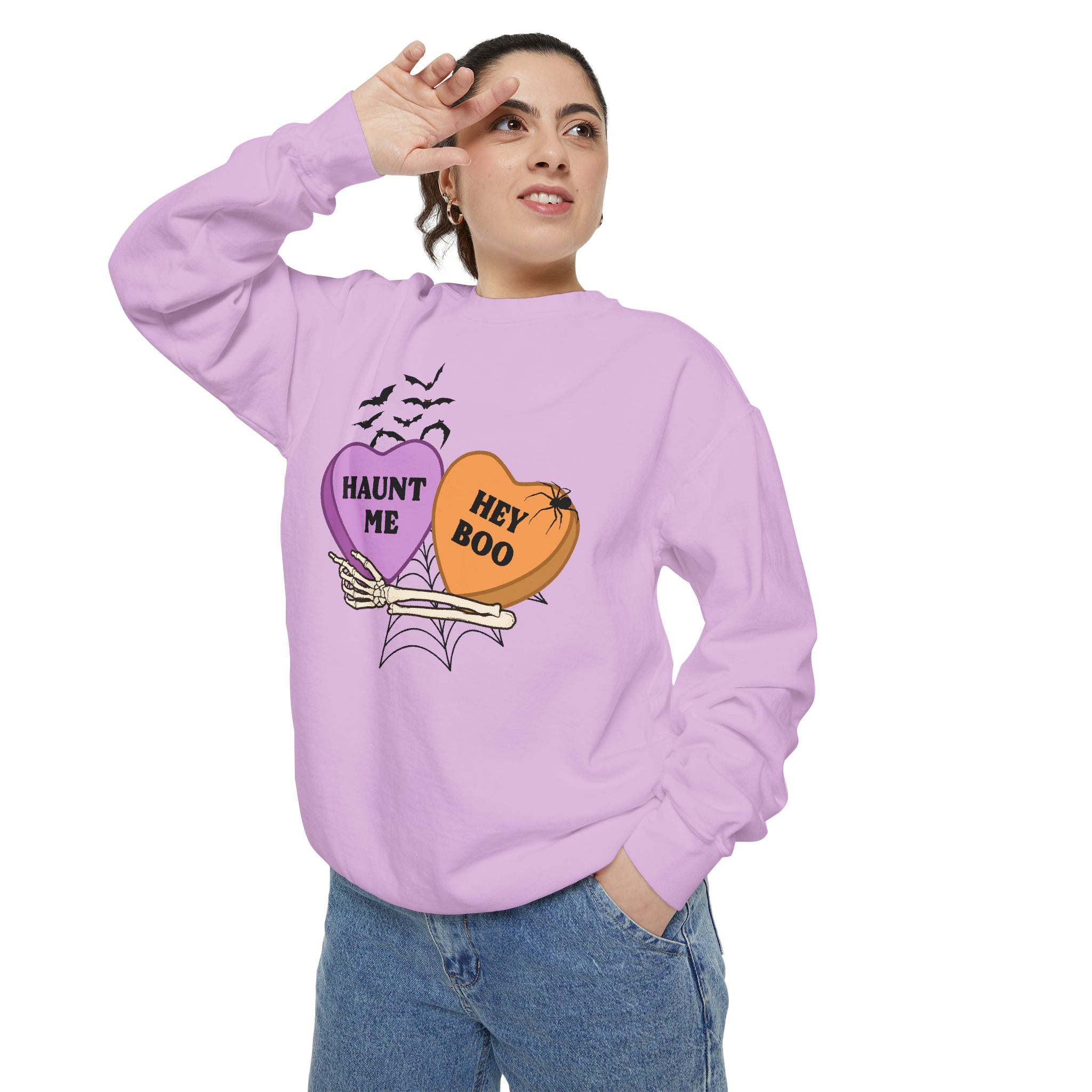 Comfort Color Halloween Candy Heart Crewneck