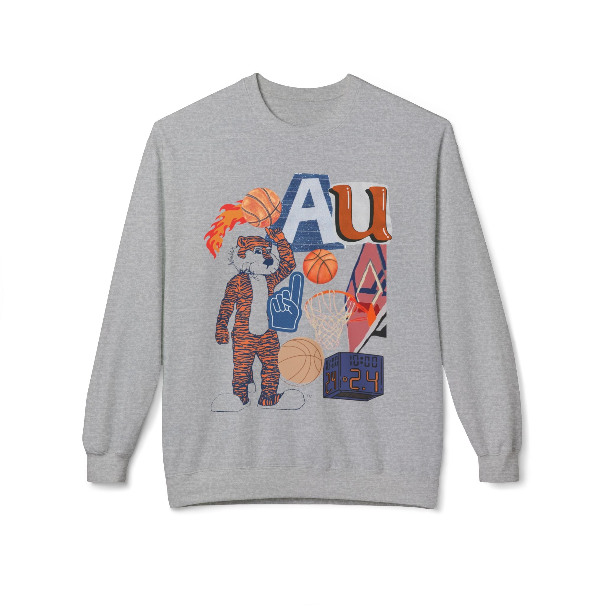 AU Basketball Fan Crewneck Sweatshirt - Unisex Midweight Fleece