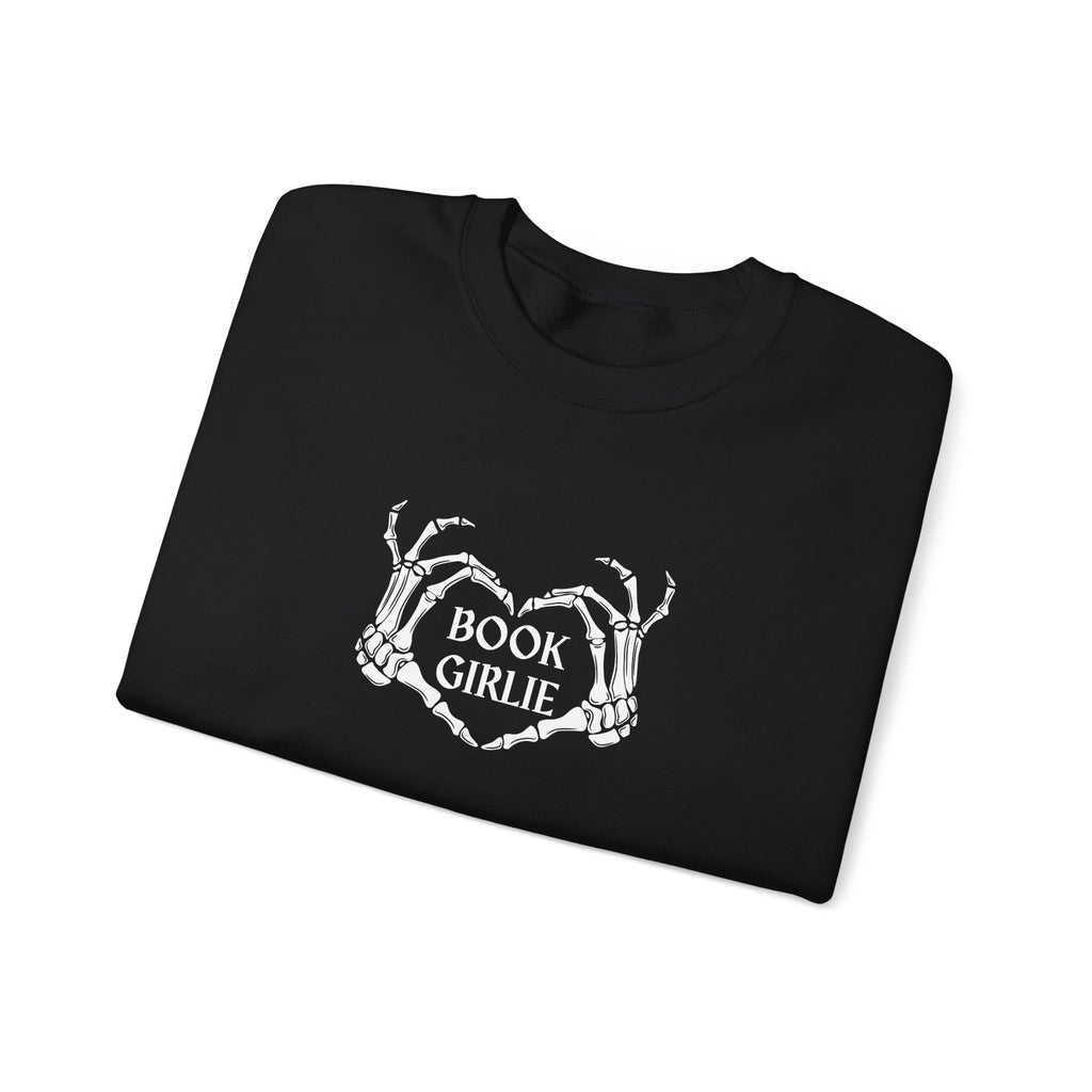 Book Girlie Skeleton Heart Crewneck Sweatshirt