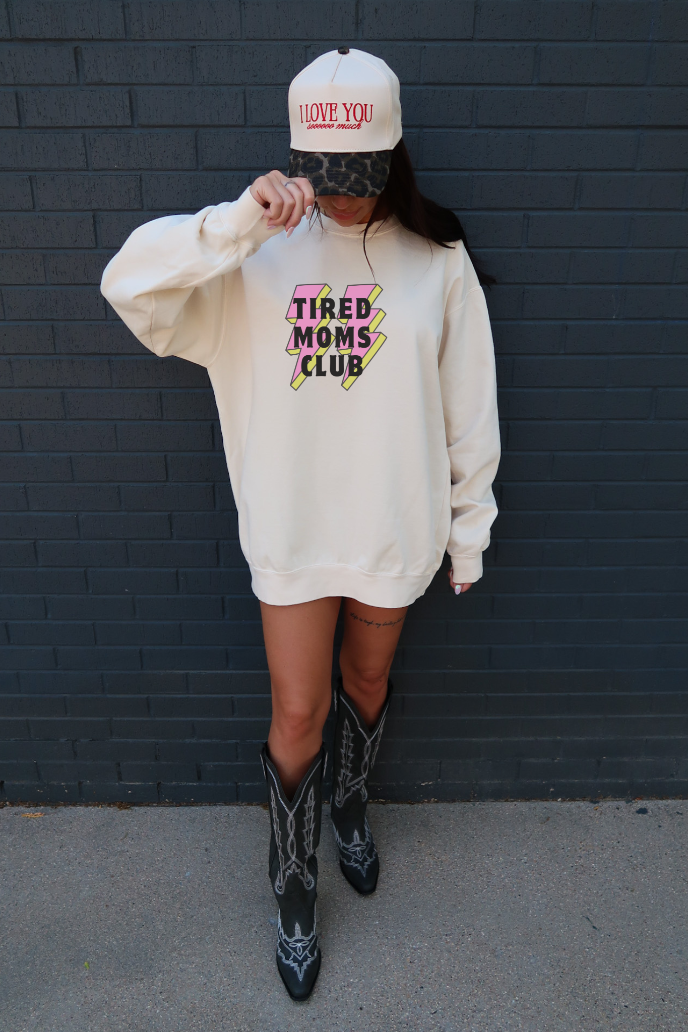 Tired Moms Club Lightweight Crewneck Sweatshirt