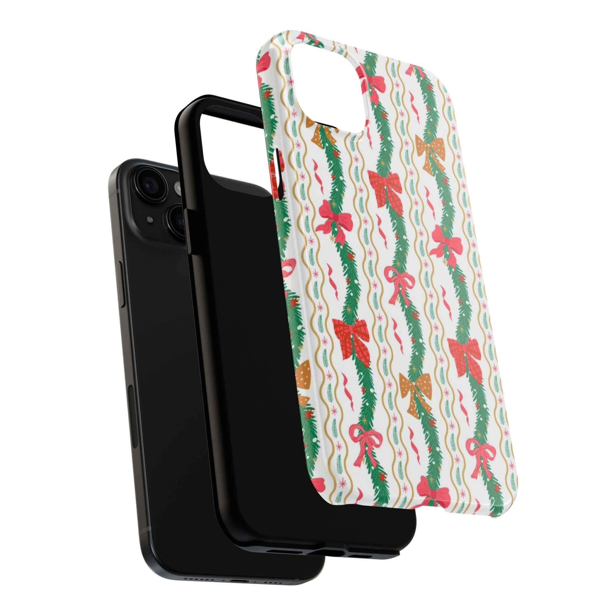 Festive Holiday Phone Cases with Cheerful Bows