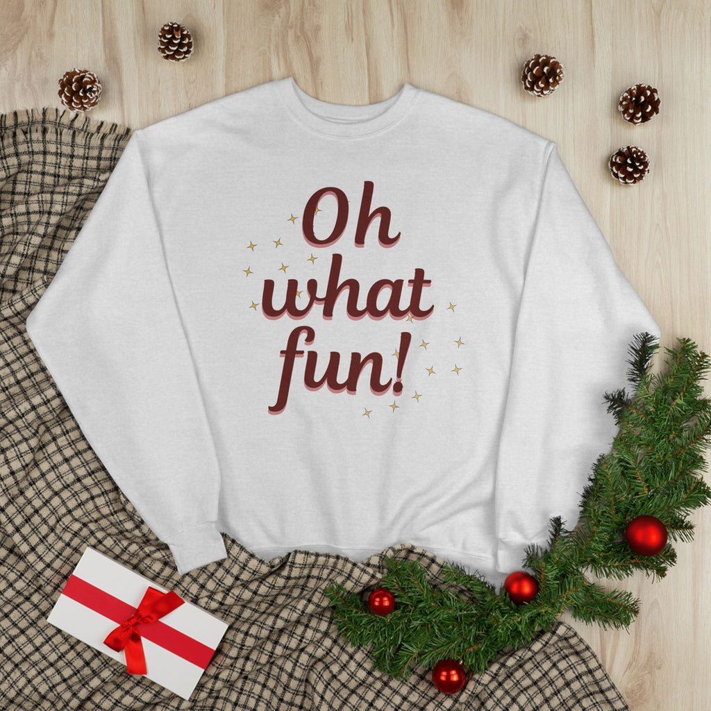 Oh What Fun! Unisex Eco-Friendly Crewneck Sweatshirt