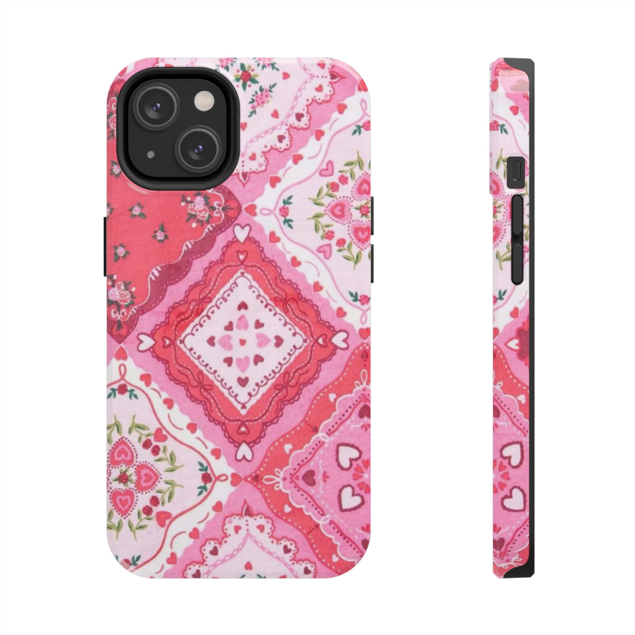 Pink Bandana Heart Tough Phone Case