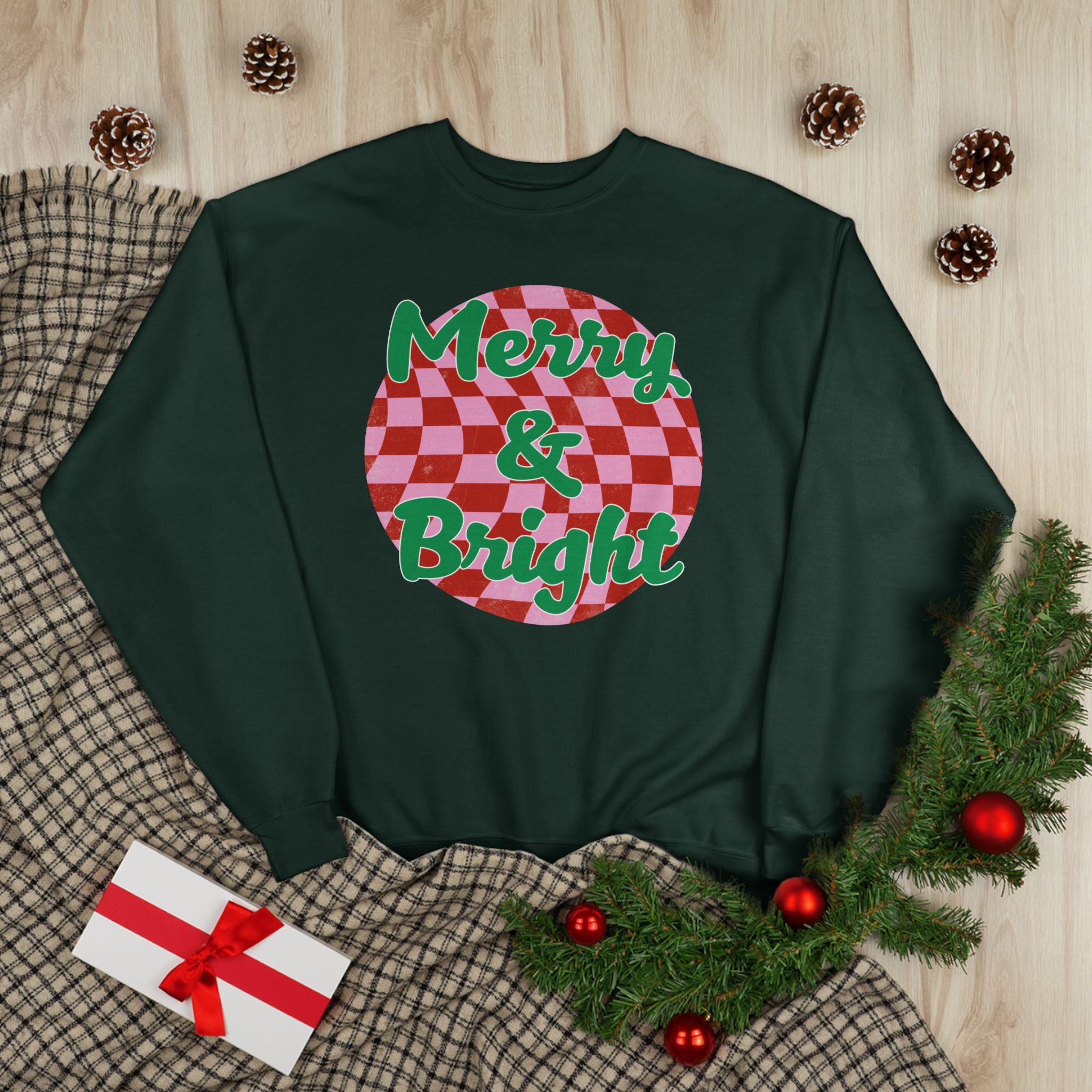 Merry & Bright Eco-Friendly Crewneck Sweatshirt