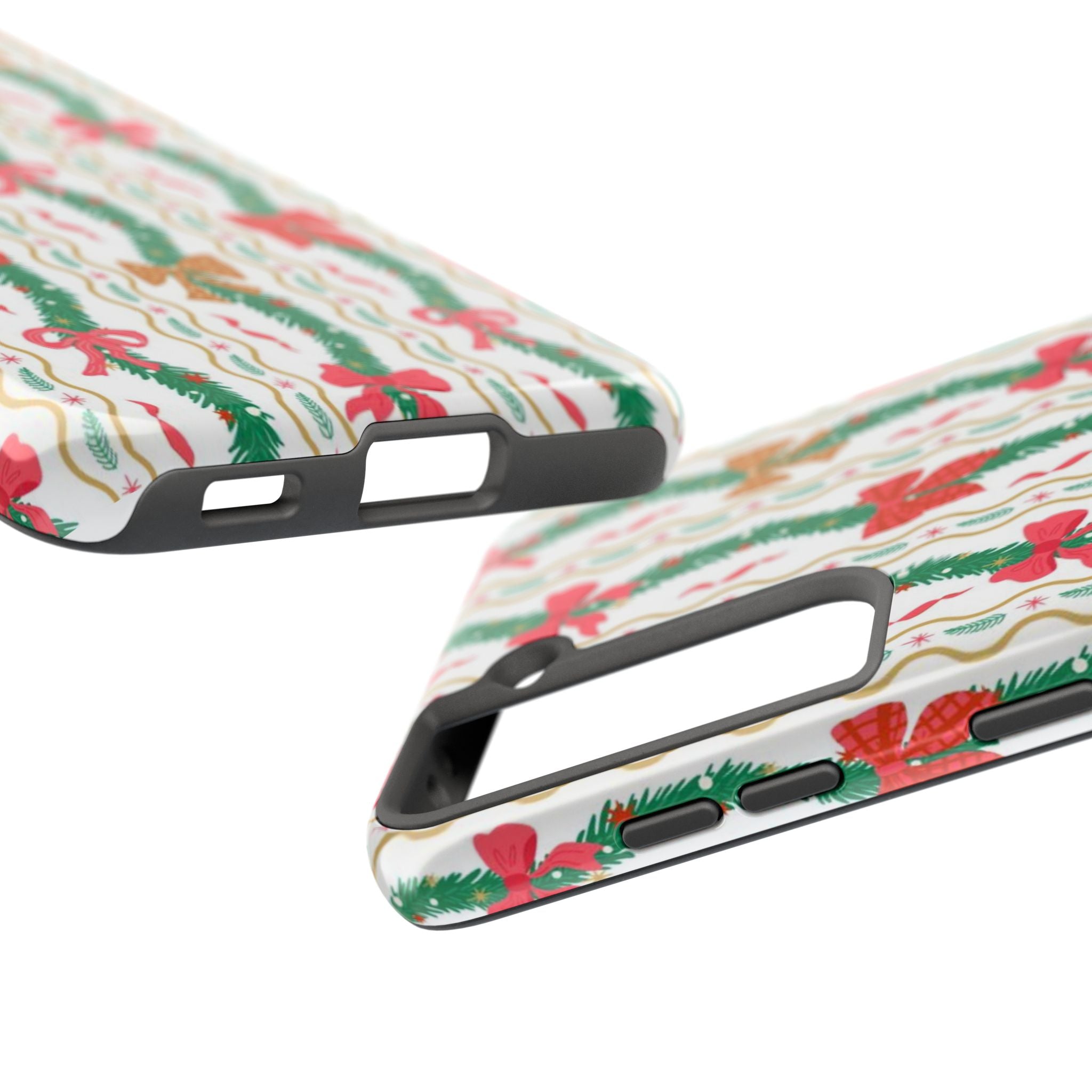 Festive Holiday Phone Cases with Cheerful Bows