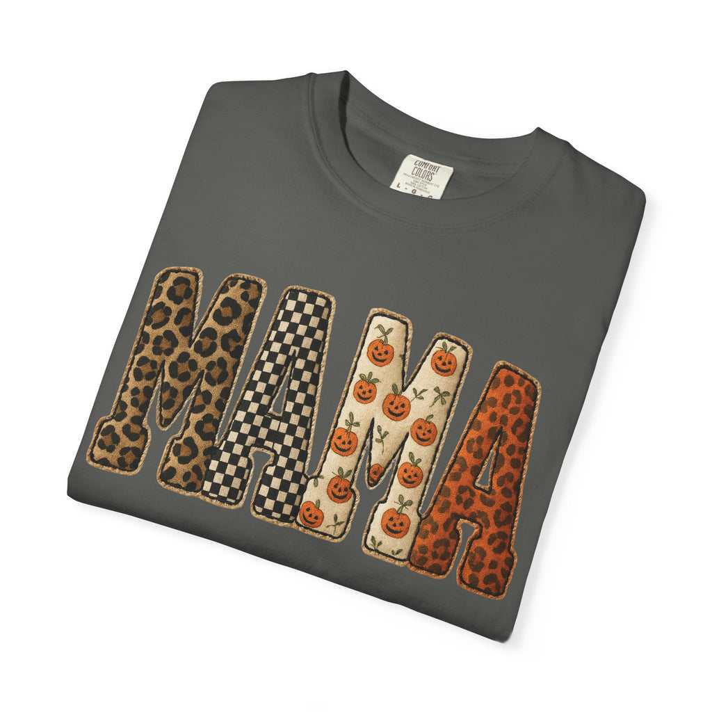 Mama Floral Garment-Dyed T-Shirt, Cute Gift for Moms, Casual Wear, Mother's Day, Family Celebrations, Everyday Comfort