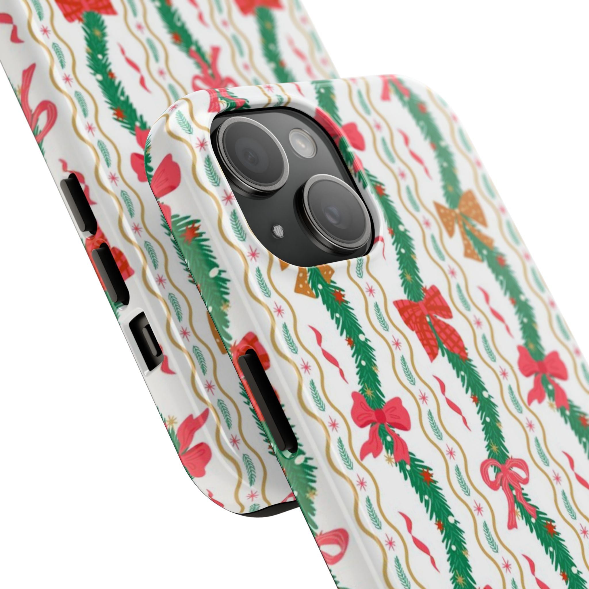 Festive Holiday Phone Cases with Cheerful Bows