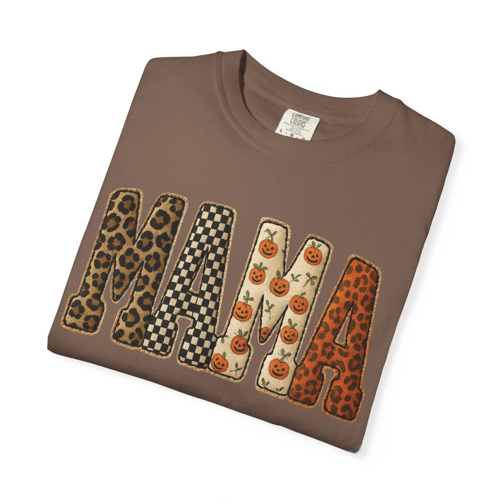 Mama Floral Garment-Dyed T-Shirt, Cute Gift for Moms, Casual Wear, Mother's Day, Family Celebrations, Everyday Comfort