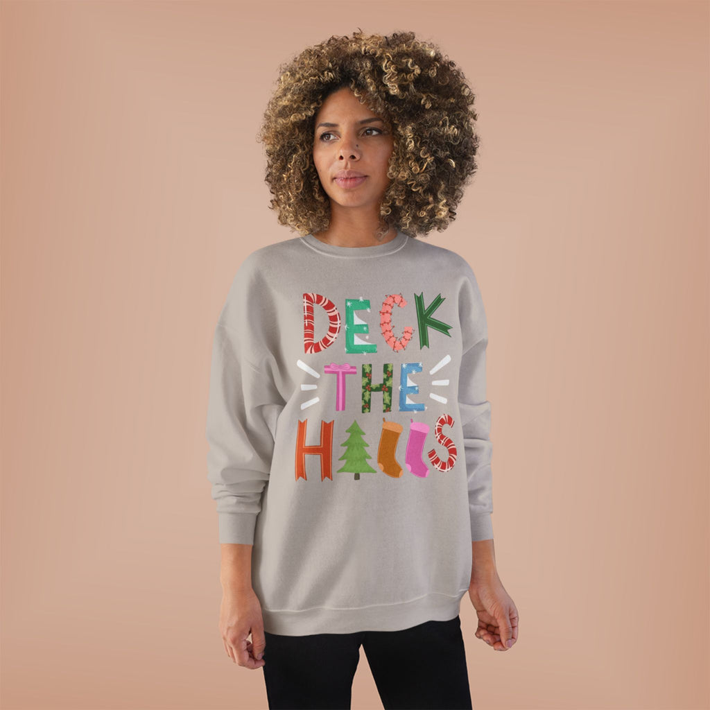 Festive EcoSmart Crewneck Sweatshirt - "Deck the Halls"