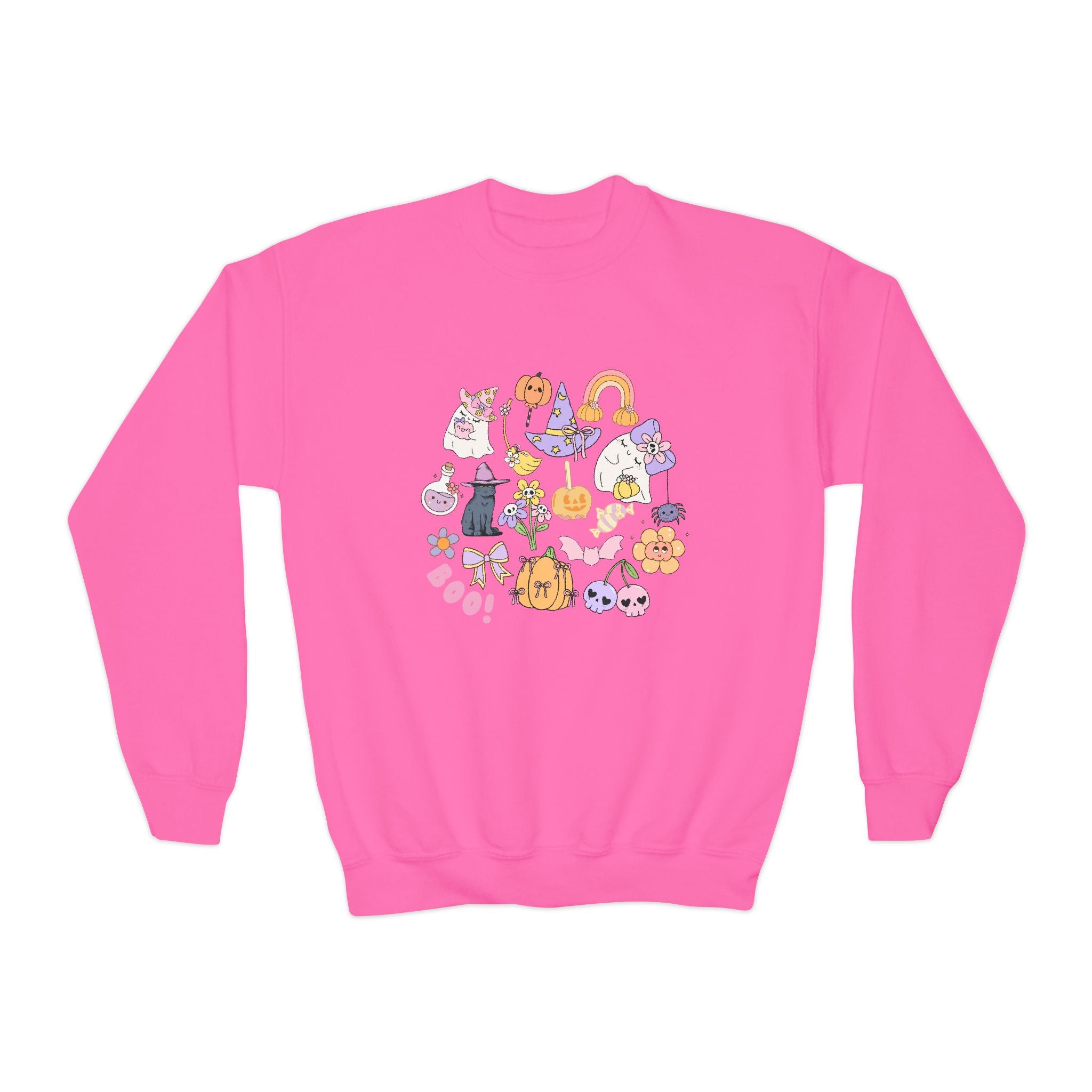 Cute Youth Halloween Charm Crewneck Pullover