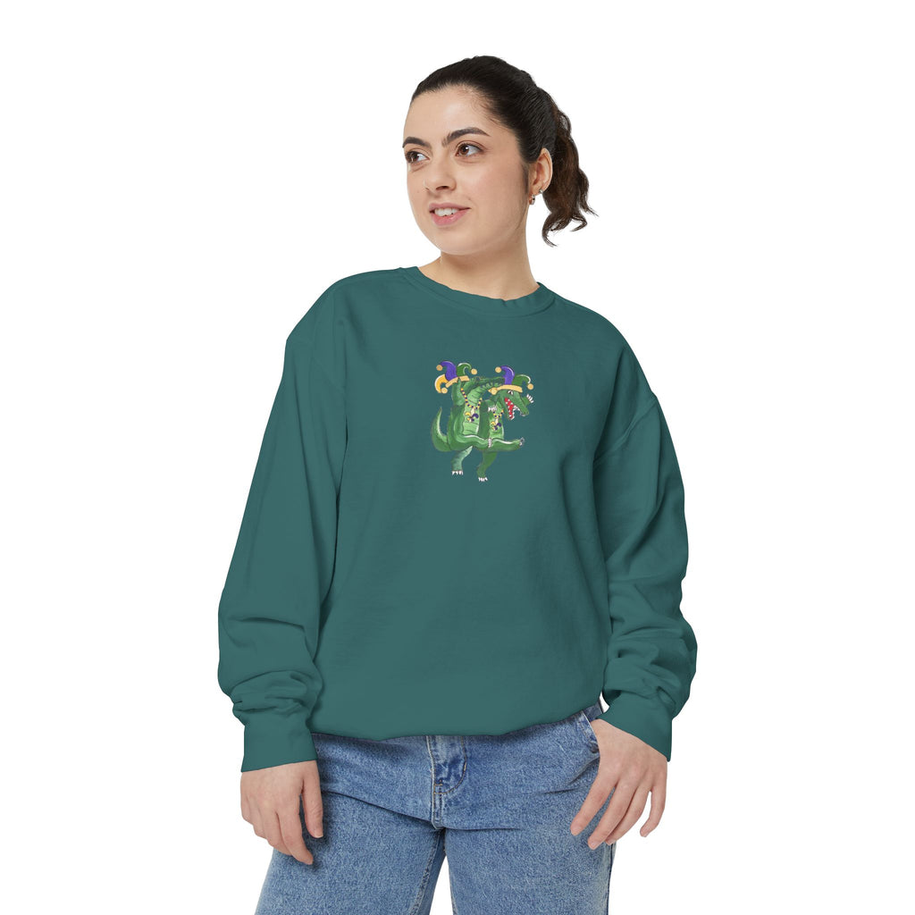 Mardi Gras Dancing Gator Crewneck Sweatshirt