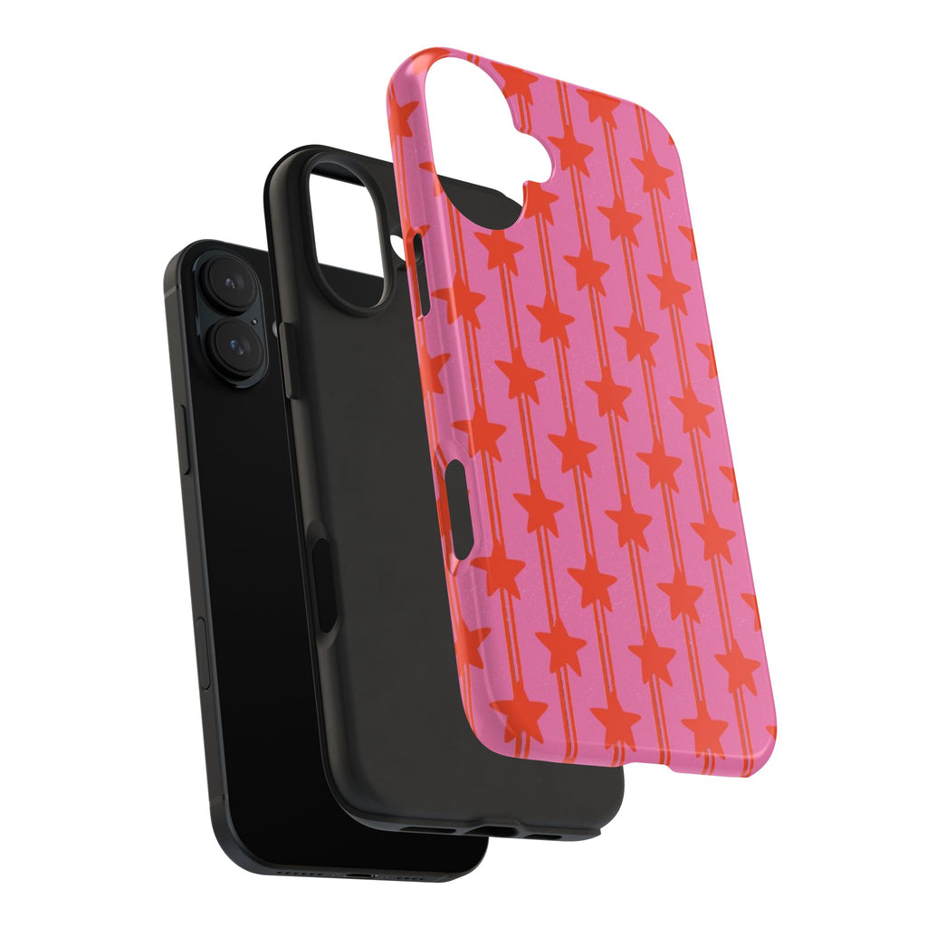 Pink Star Stripe Tough Phone Case