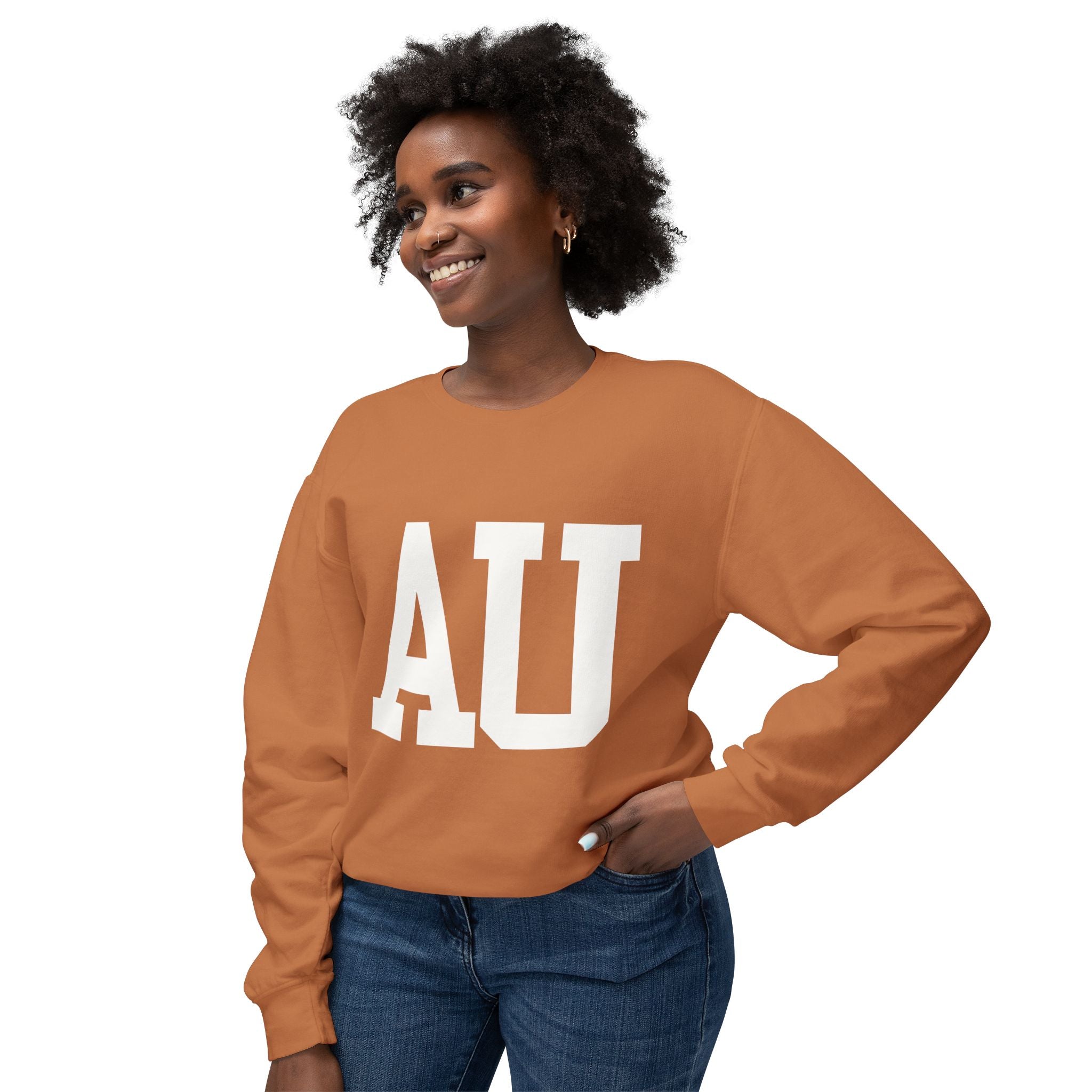 Unisex Lightweight Crewneck Sweatshirt - Cozy Fall Fashion, Perfect for Casual Outings, Gifts for Students, AU College Apparel, [...]