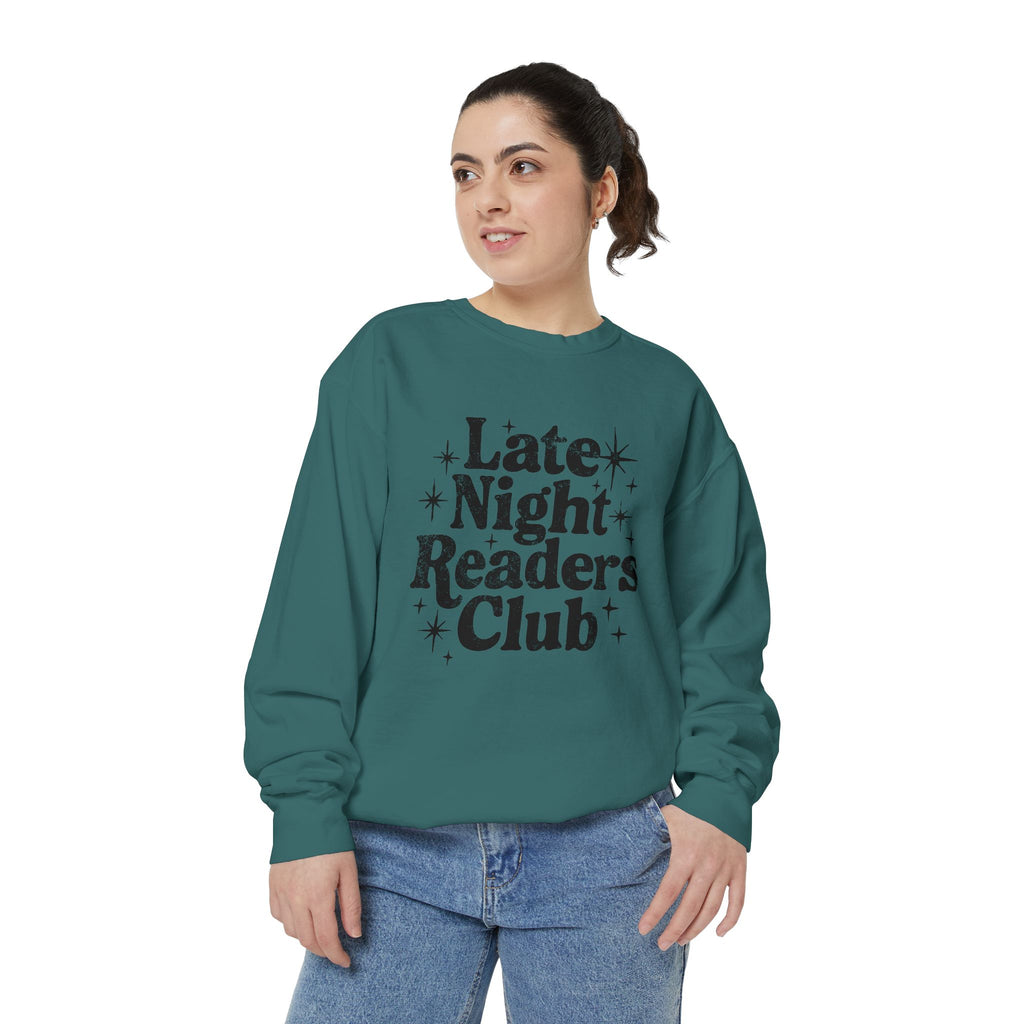 Late Night Readers Club Garment-Dyed Sweatshirt