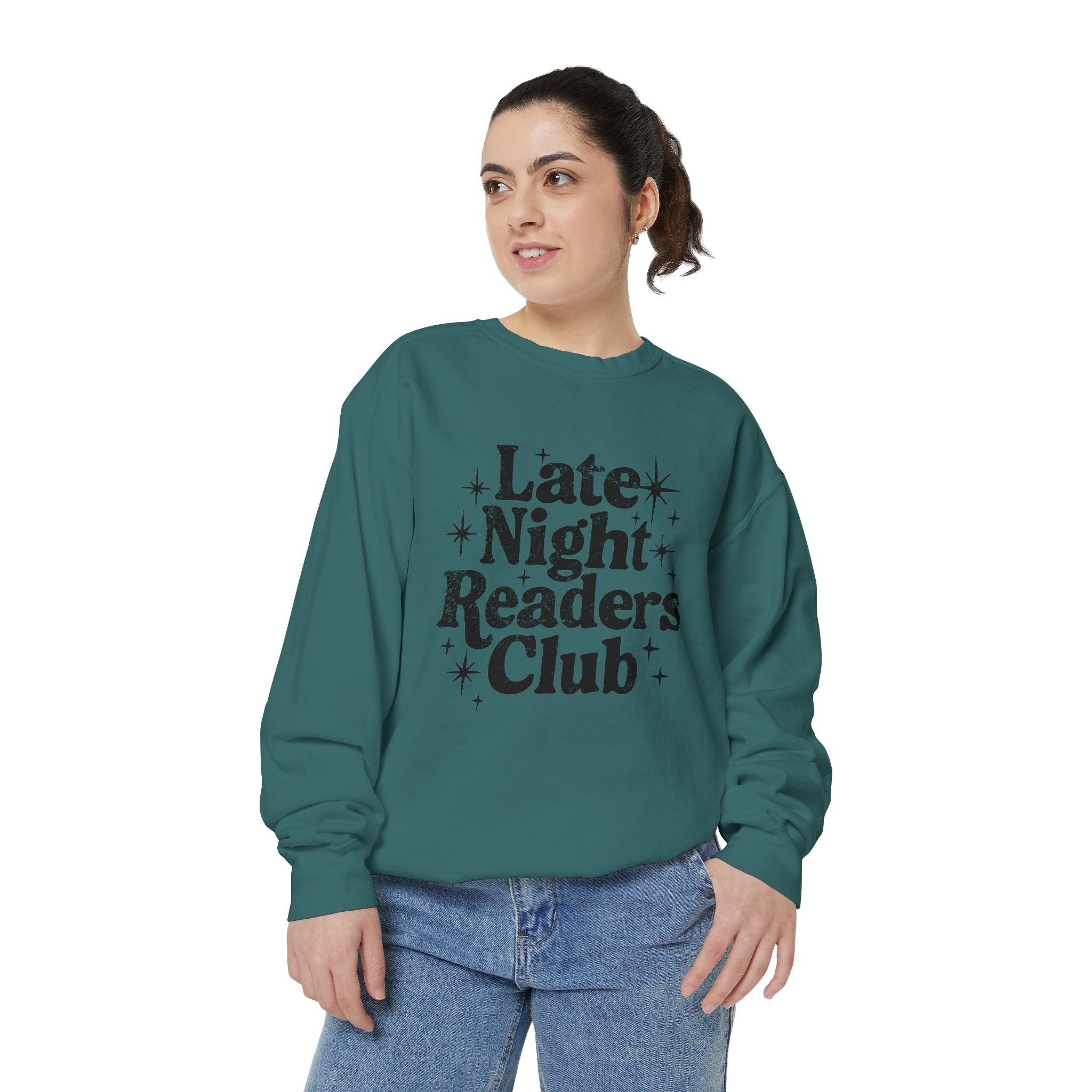 Late Night Readers Club Garment-Dyed Sweatshirt
