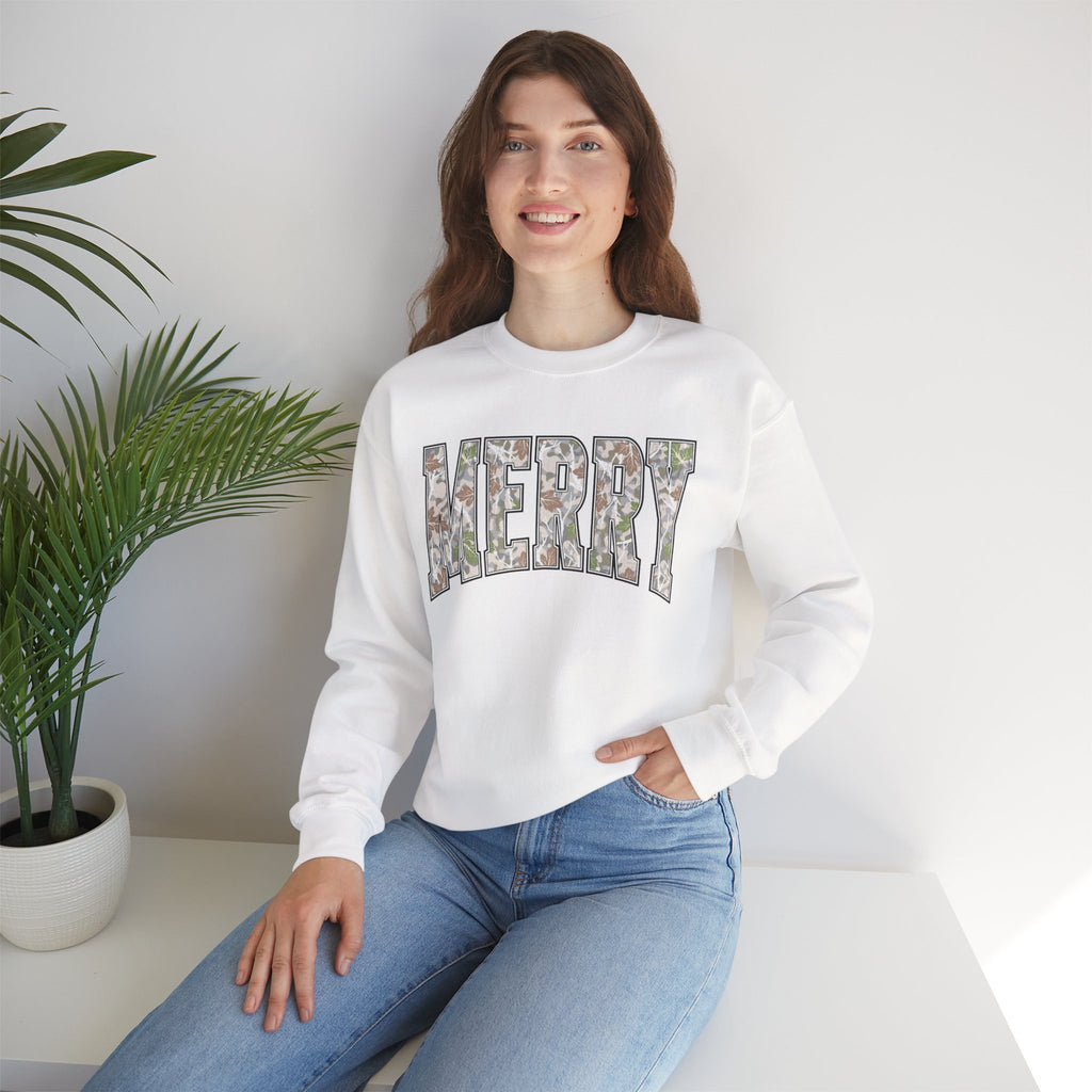 Merry Floral Crewneck Sweatshirt for the Holidays