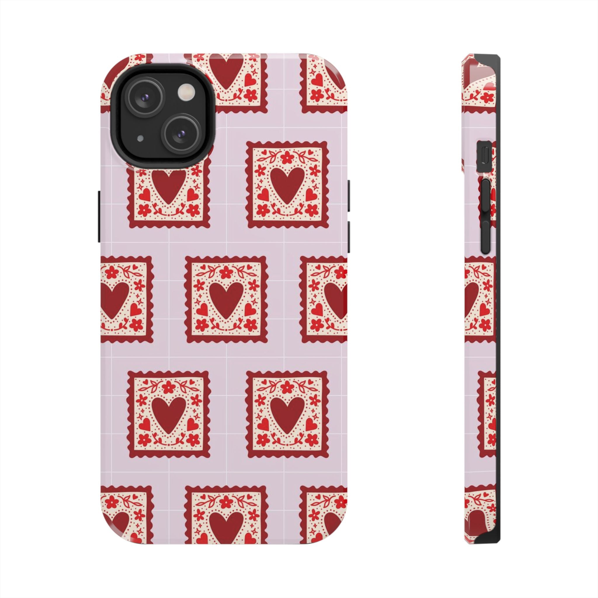 Red Heart Stamp Tough Phone Case