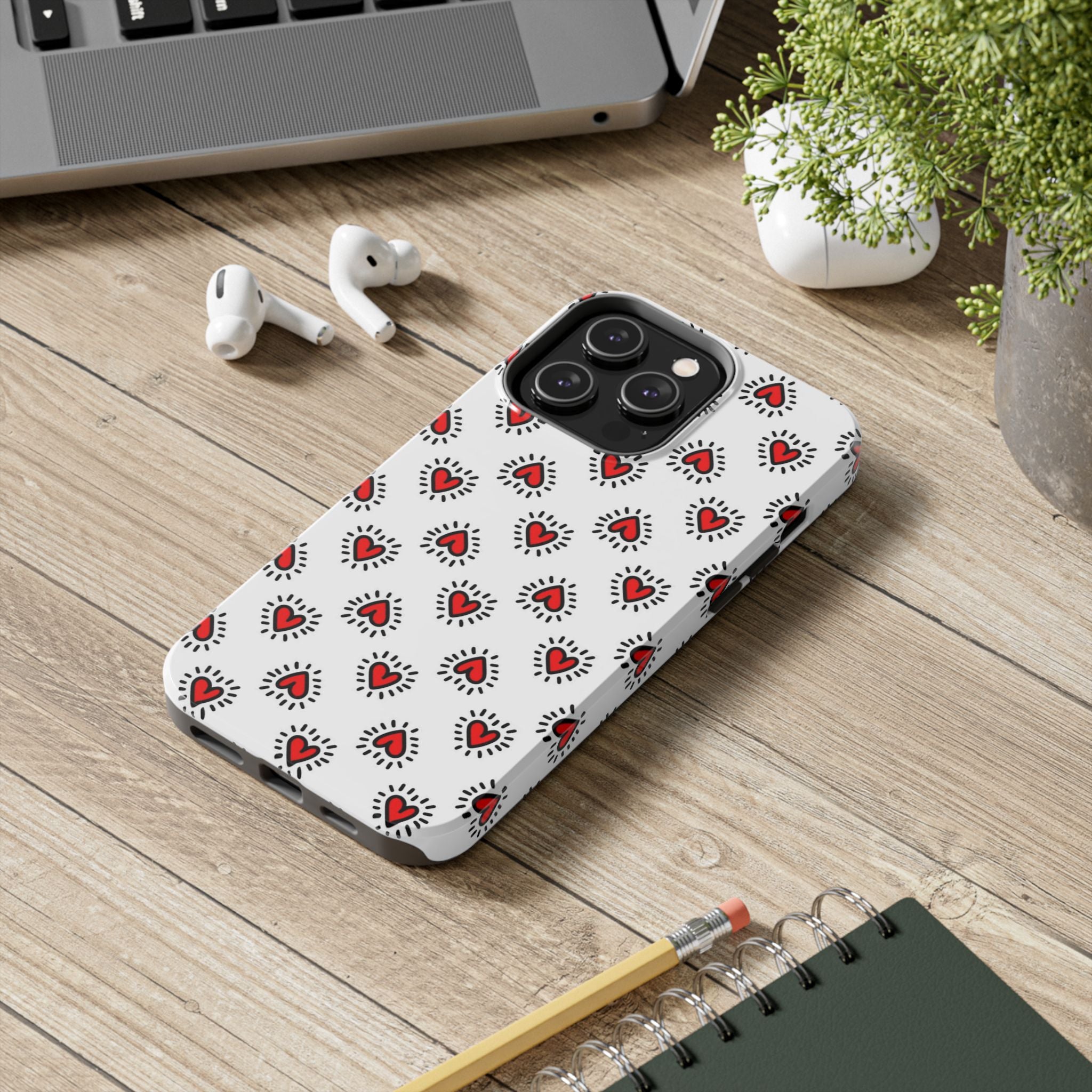 Heart Doodle Tough Phone Case