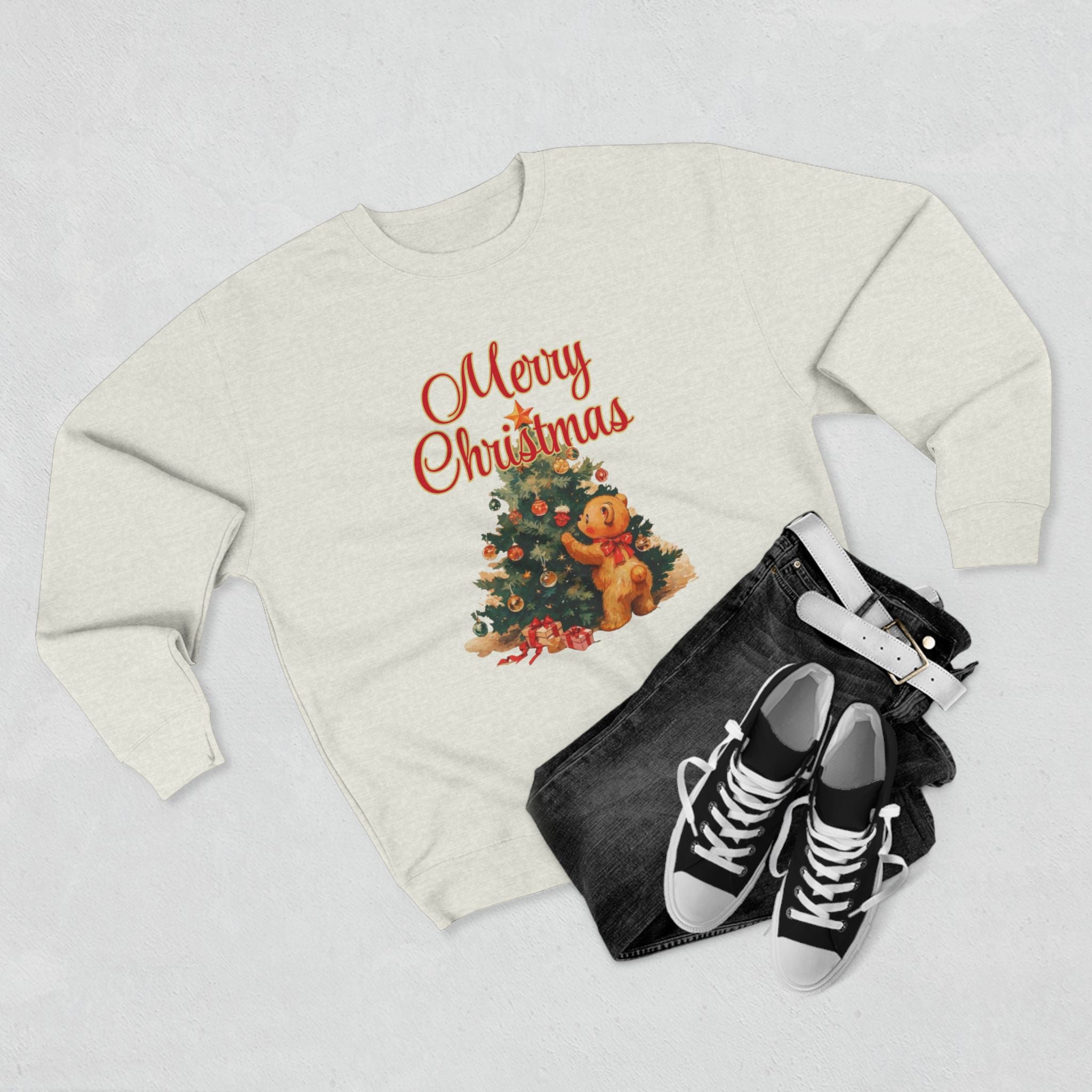 Merry Christmas Teddy Tree Sweatshirt