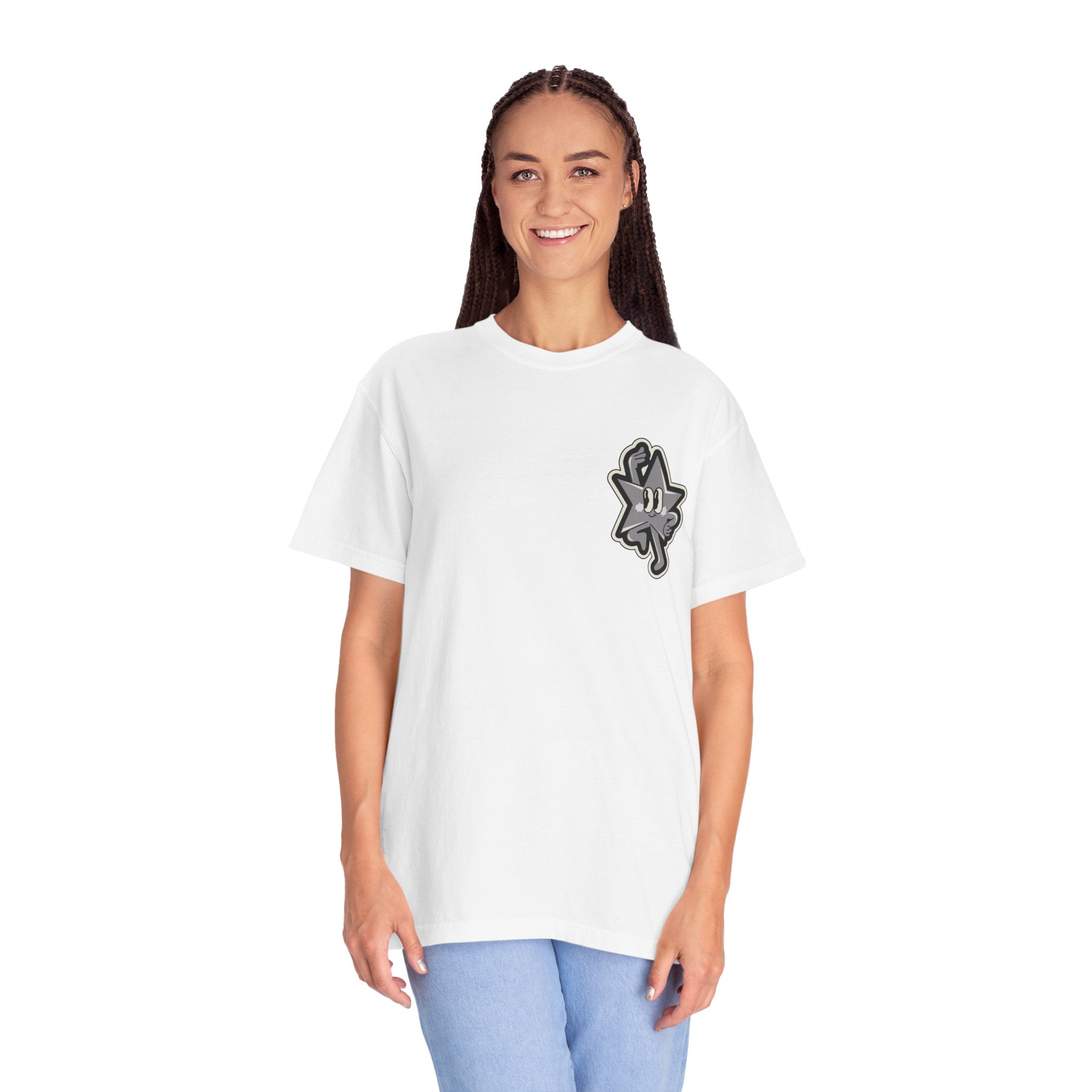 Garment-Dyed T-Shirt with 'Saved By Grace' Design