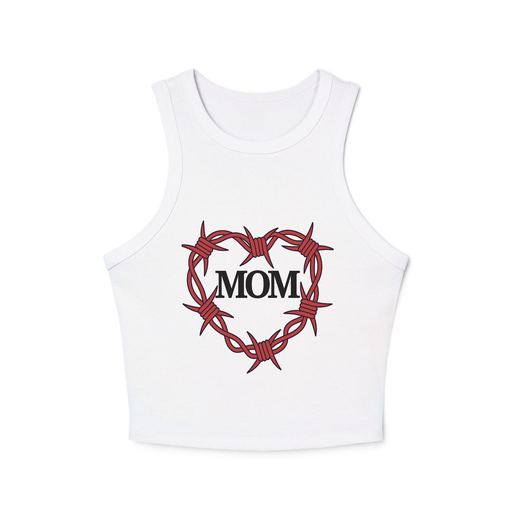 Women's Mom Rib Racer Tank Top