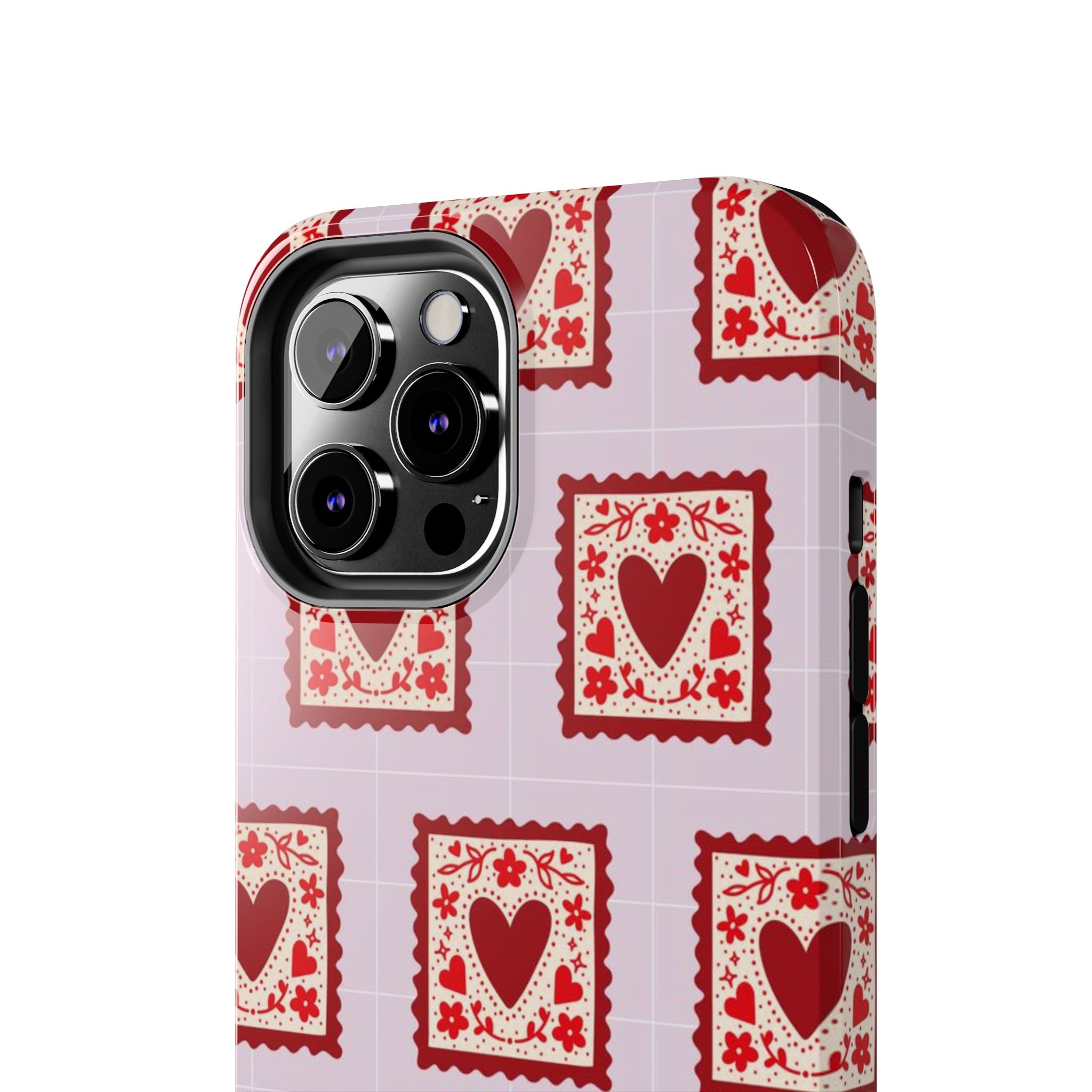 Red Heart Stamp Tough Phone Case