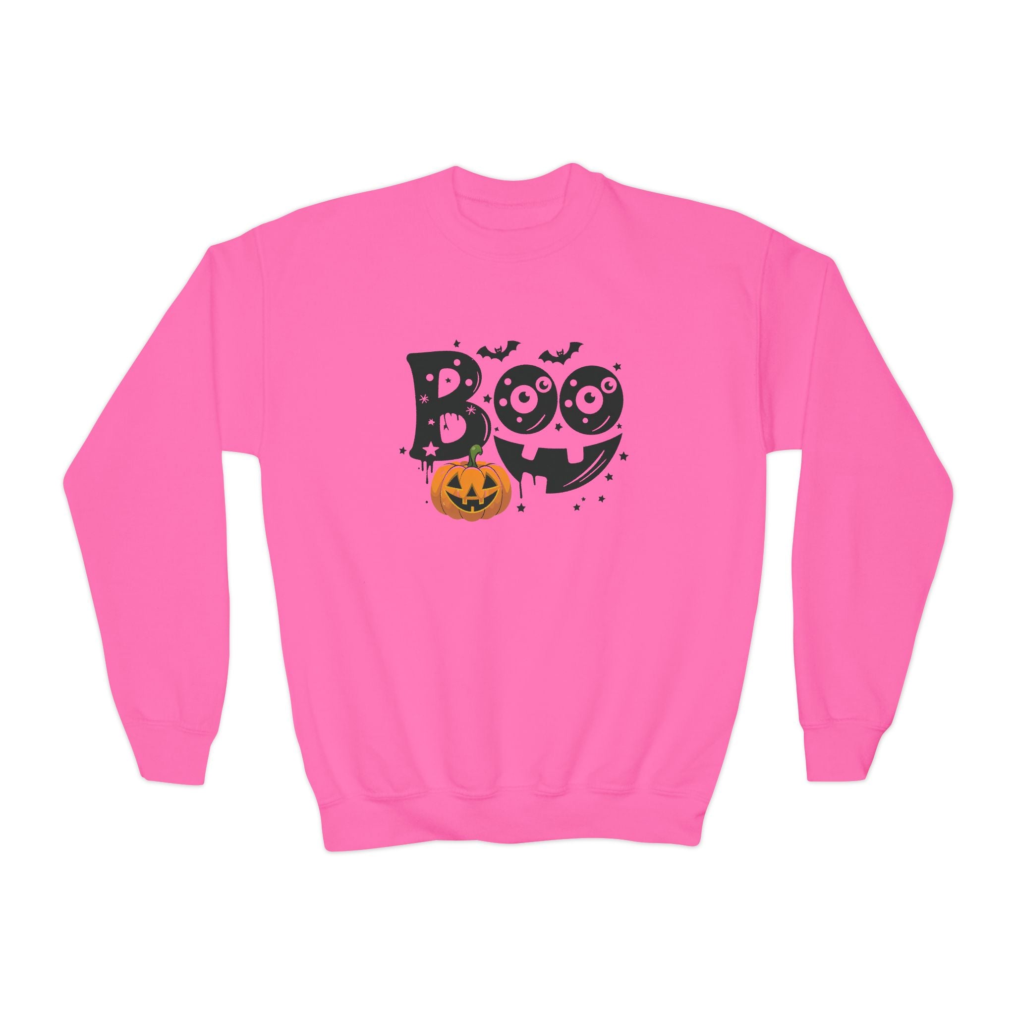 Youth Boo Crewneck Halloween Sweatshirt