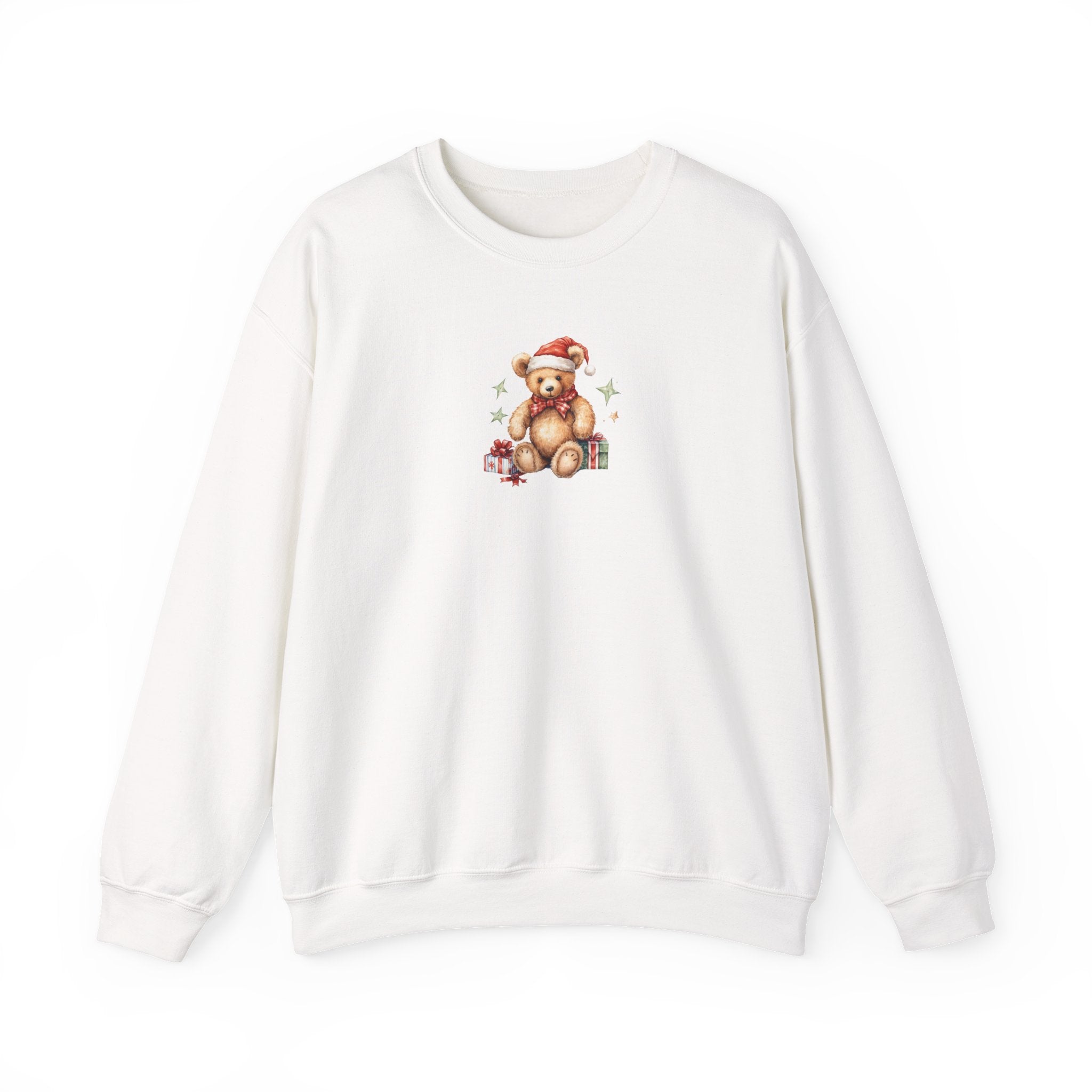 Christmas Teddy Sweatshirt – Cute Santa Bear Holiday Crewneck