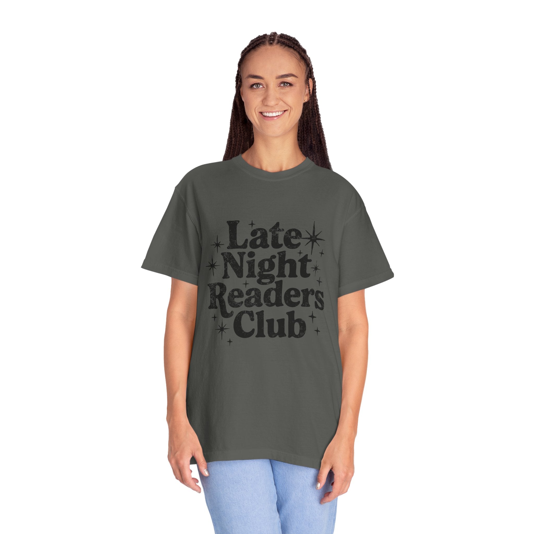 Late Night Readers Club Unisex T-Shirt | Cozy Book Lover's Tee for Night Owls, Perfect Gift for Readers & Bookworms
