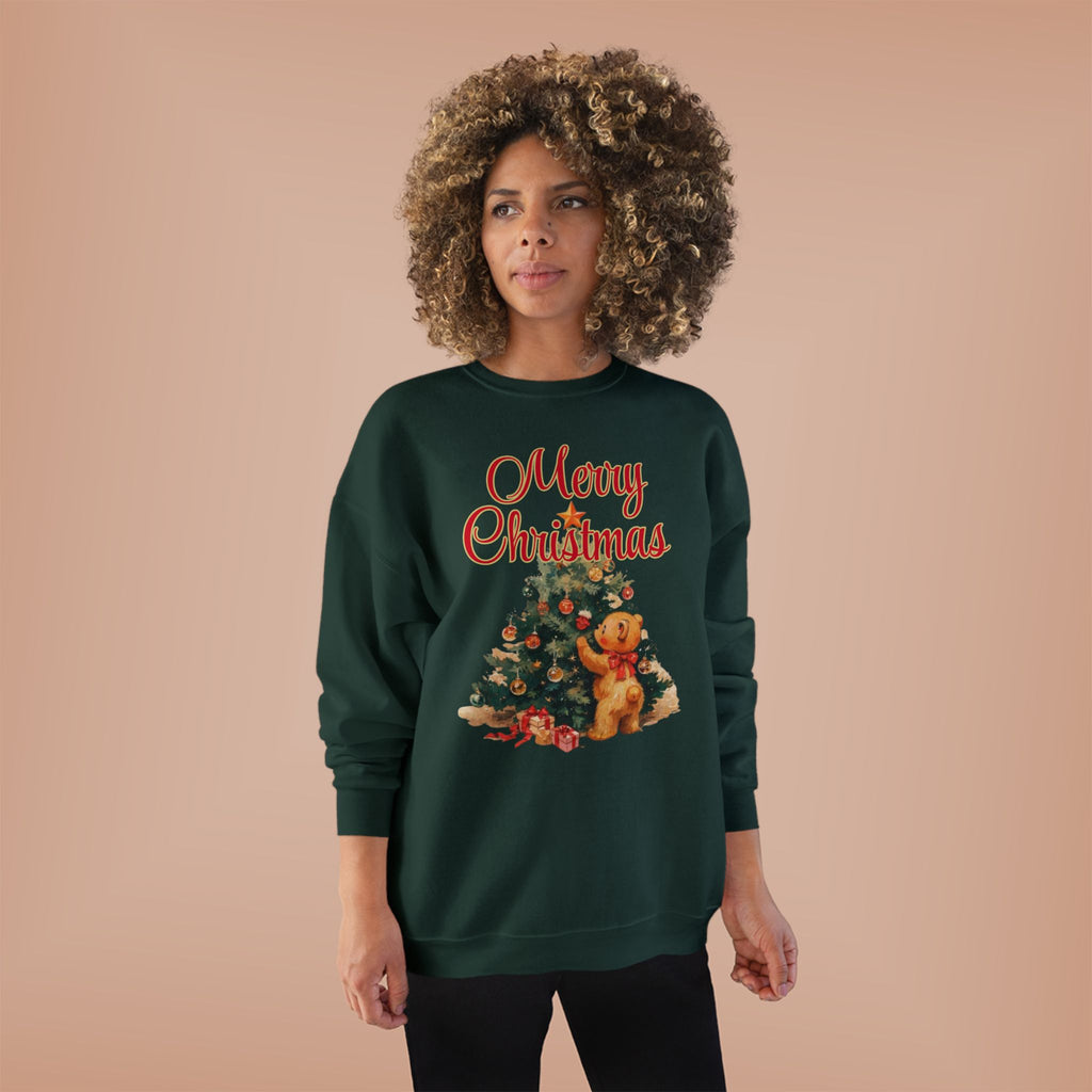 Christmas Tree Teddy Sweatshirt — Vintage Holiday Crewneck