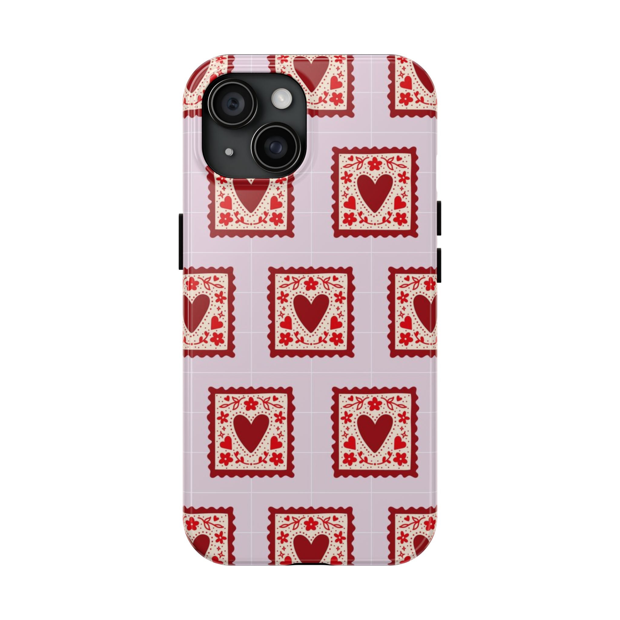 Red Heart Stamp Tough Phone Case