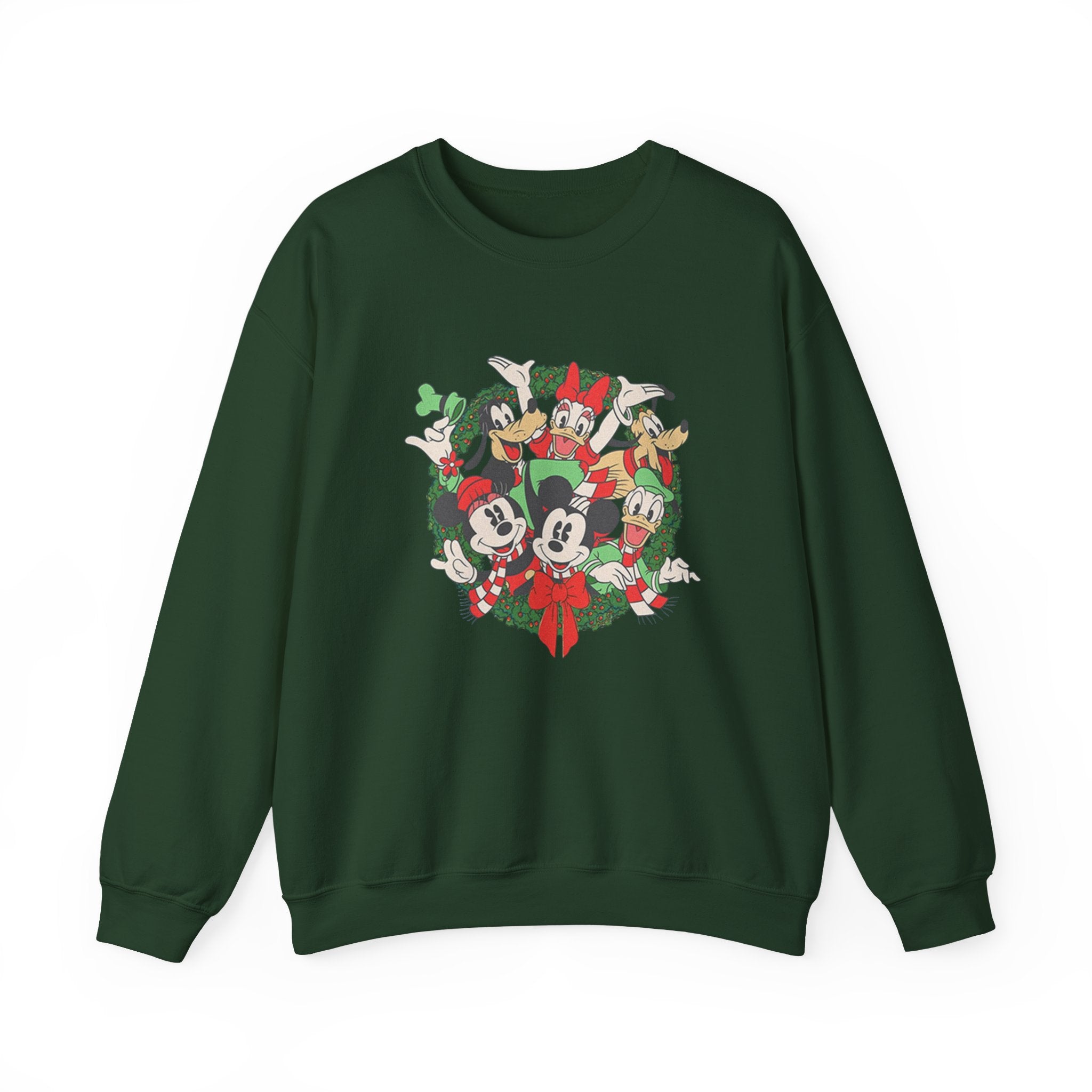 Holiday Crewneck Sweatshirt — Mickey & Friends Christmas Wreath