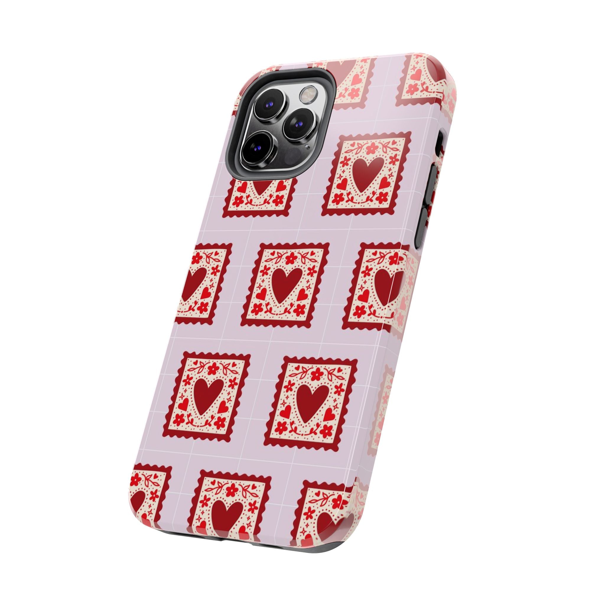 Red Heart Stamp Tough Phone Case