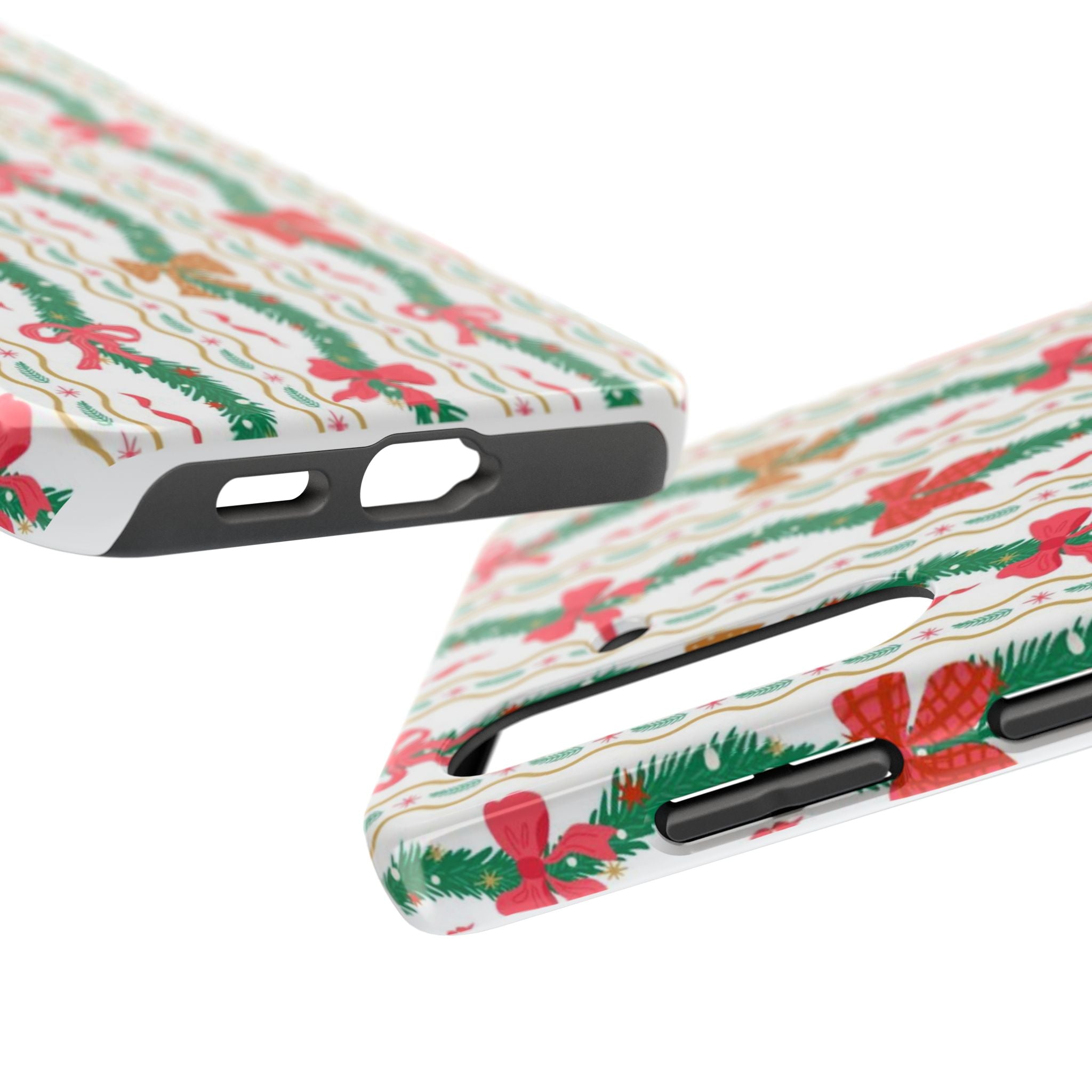 Festive Holiday Phone Cases with Cheerful Bows