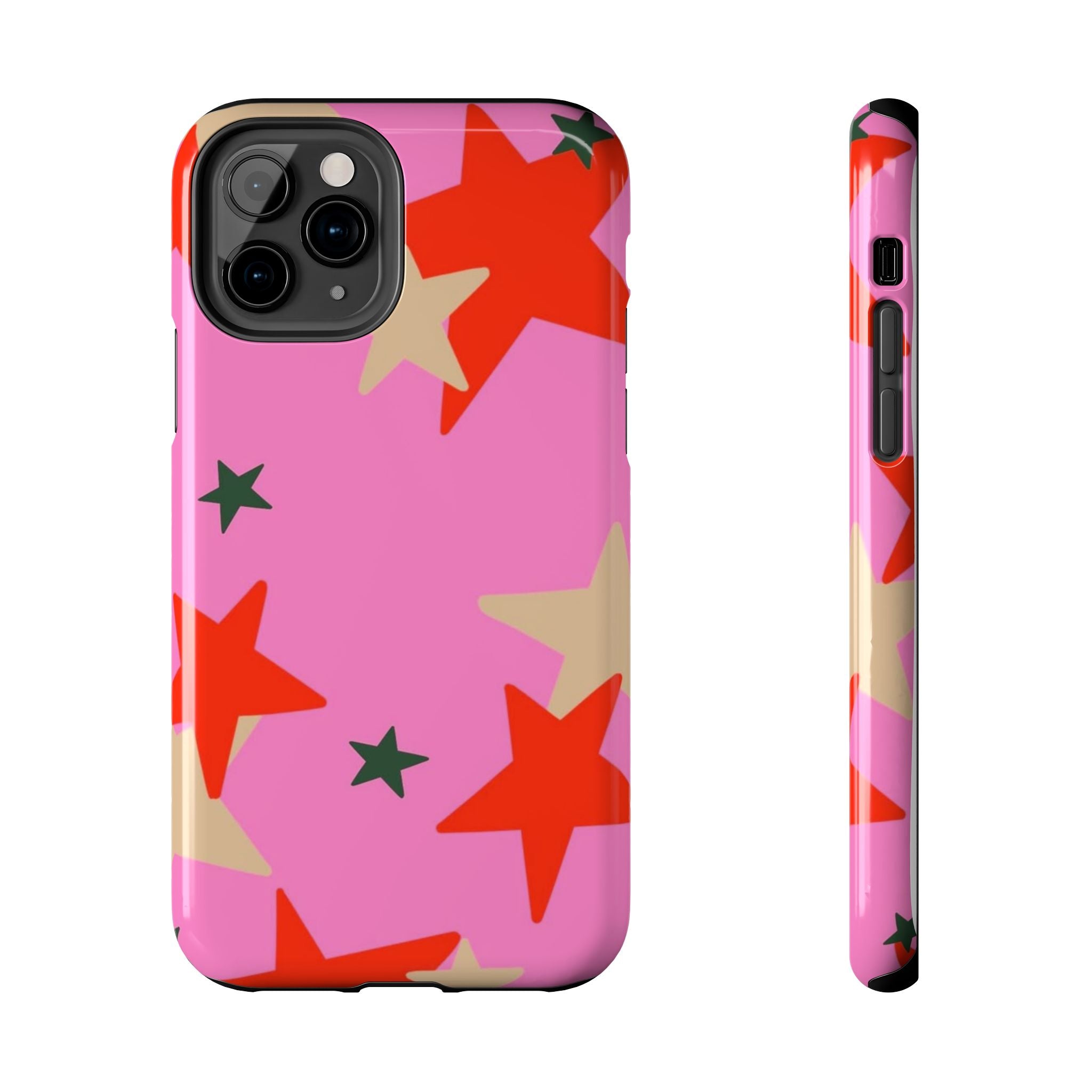 Pink Star Pattern Tough Phone Case