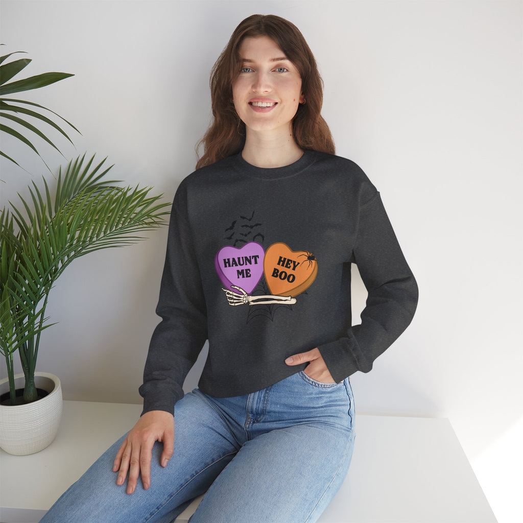 Halloween Candy Heart Crewneck Sweatshirt