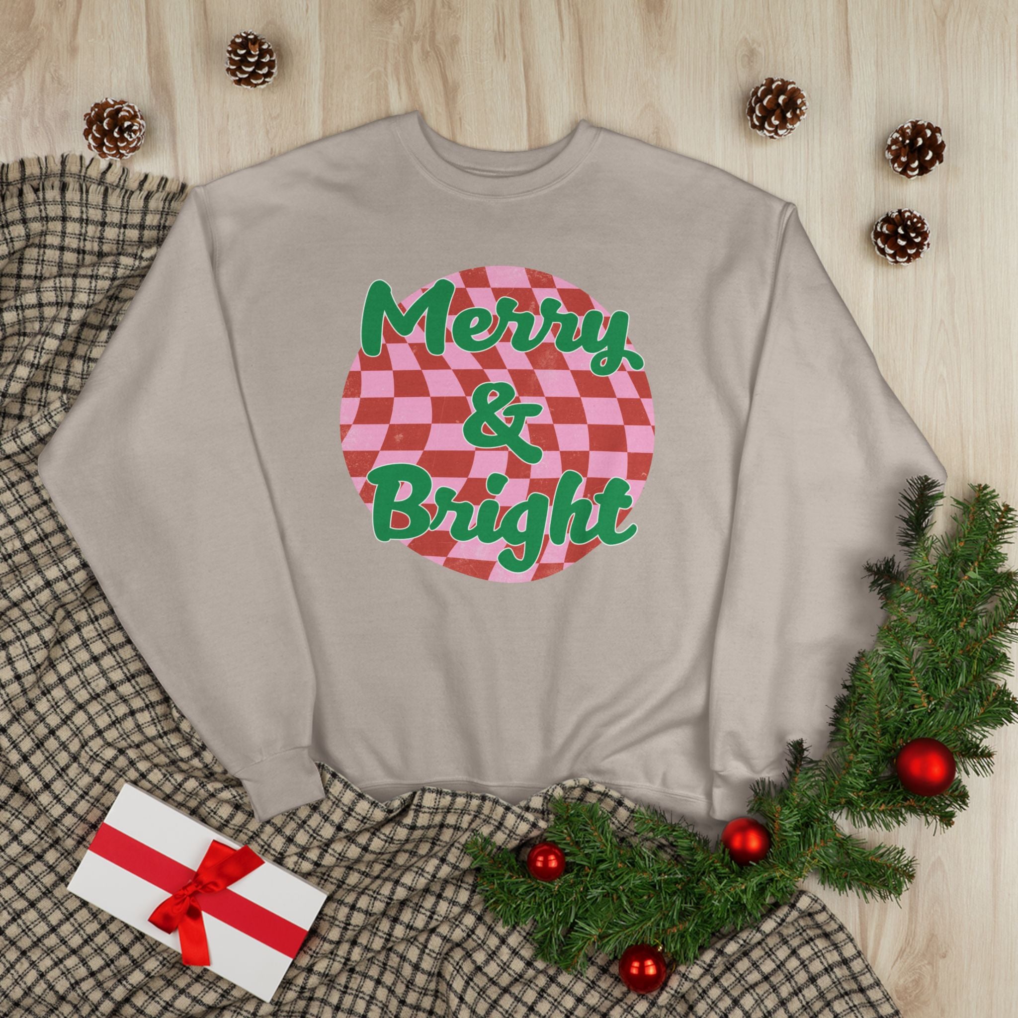 Merry & Bright Eco-Friendly Crewneck Sweatshirt