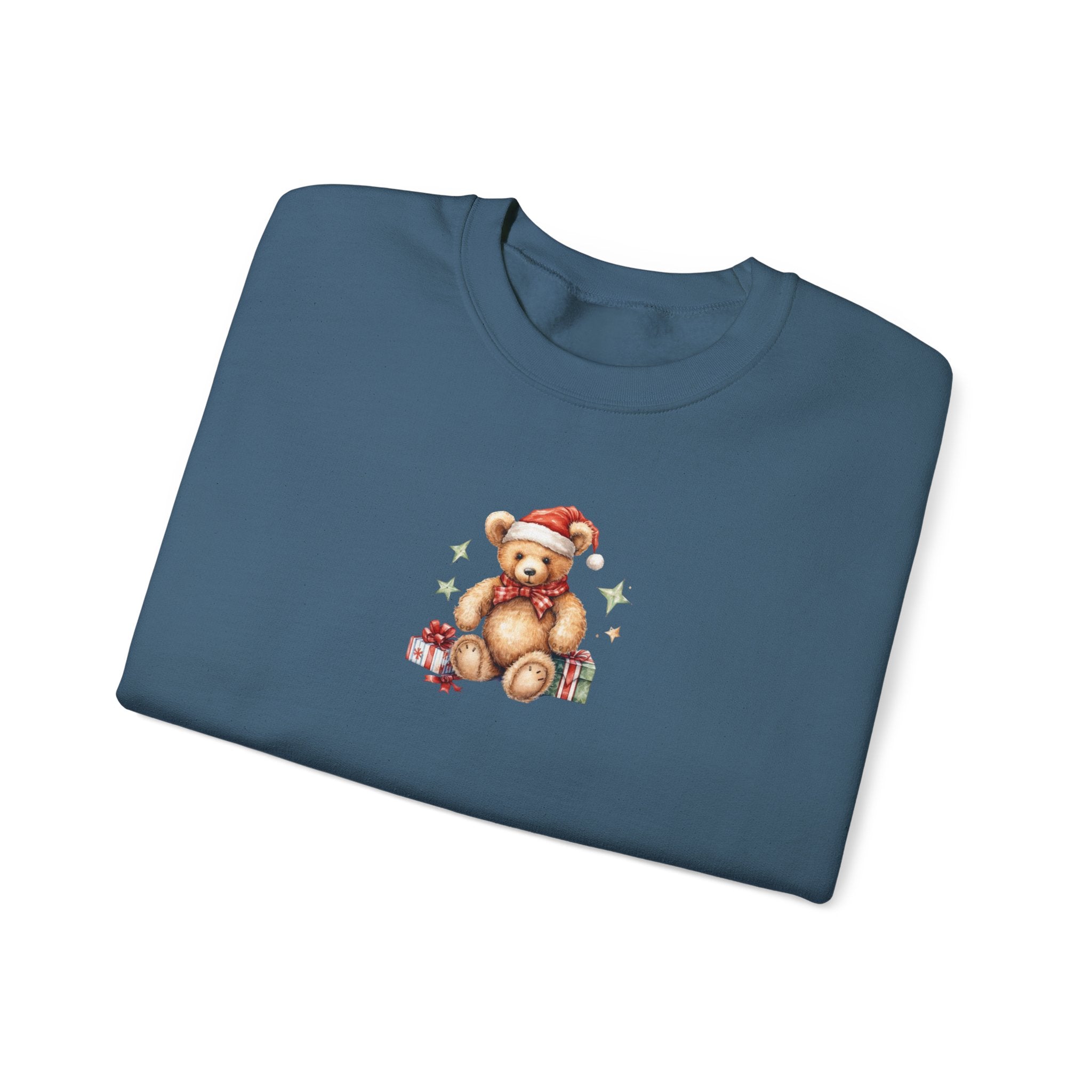 Christmas Teddy Sweatshirt – Cute Santa Bear Holiday Crewneck